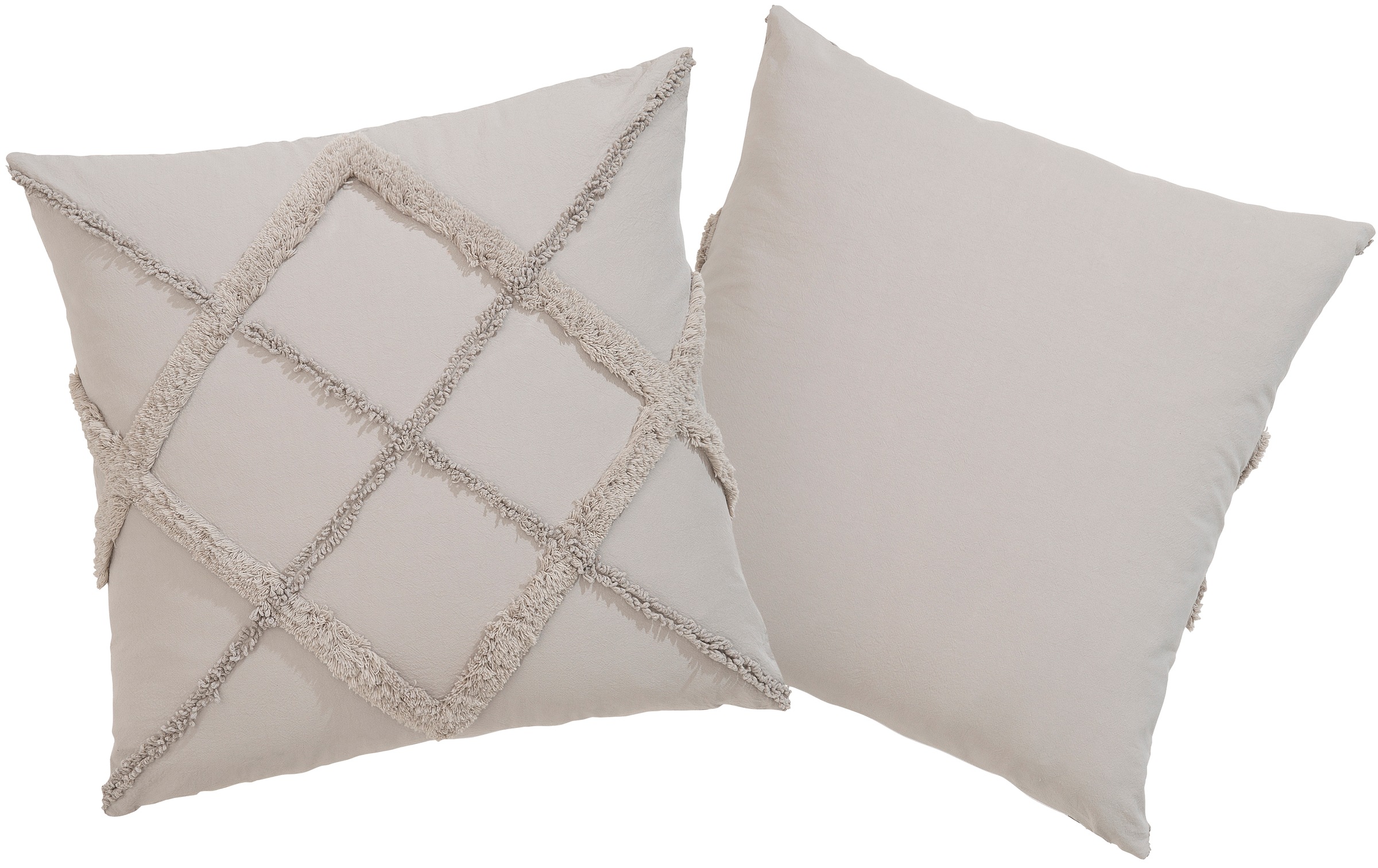 Image of GOODproduct Dekokissen "Monnia, 2er-Set, 3D-Struktur-Kissenhüllen ohne Füllung" unifarben, Kissenhüllen ohne Füllung mit Reissverschluss, 2 Stück