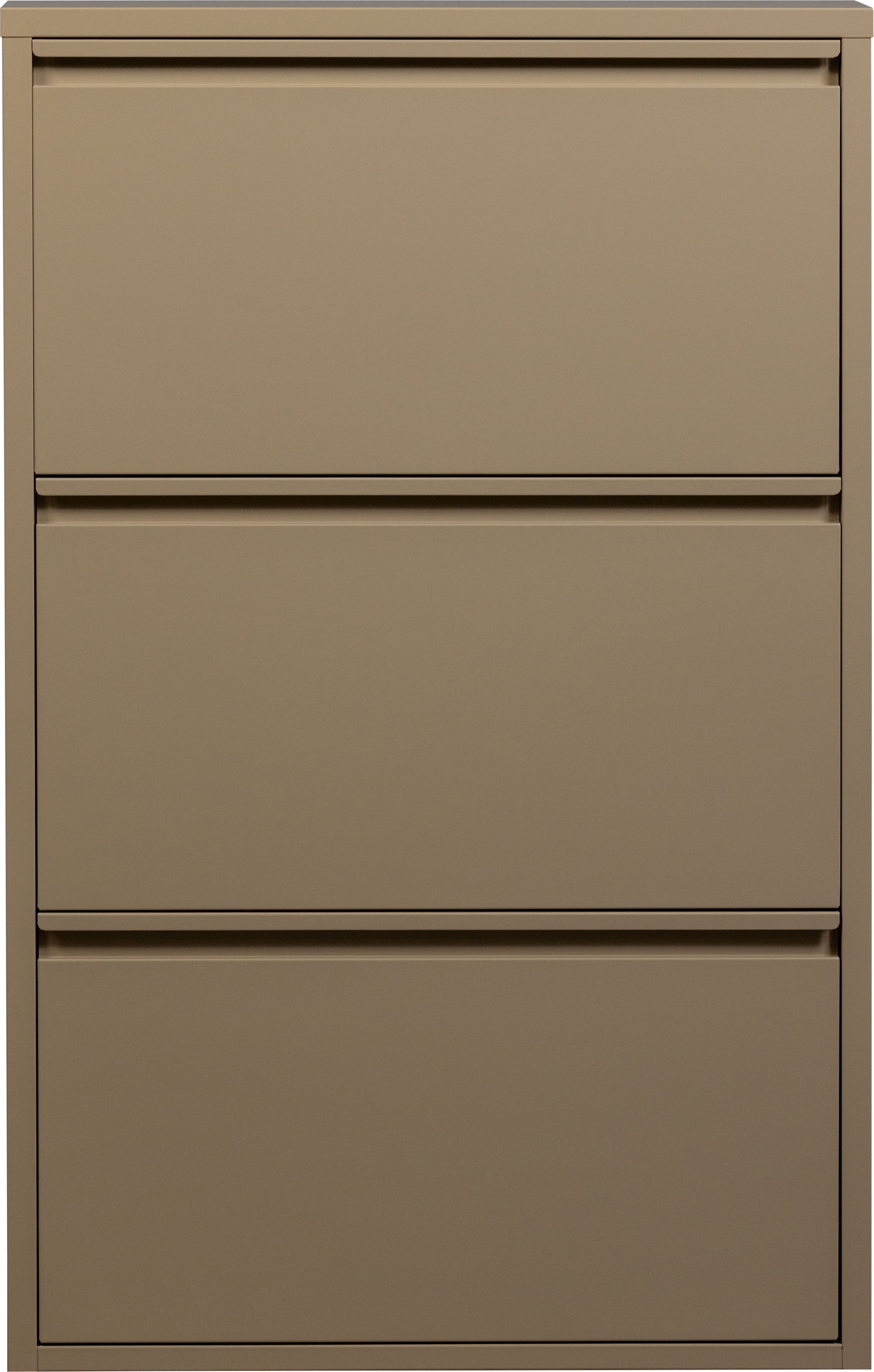 WOOOD Schuhschrank »Metall pulverbeschichtet mit Griffleiste H 103 x B 66 x T 16 cm« Tragkraft 20 kg pro Fach, pfleigleicht, einfach zu montierbar