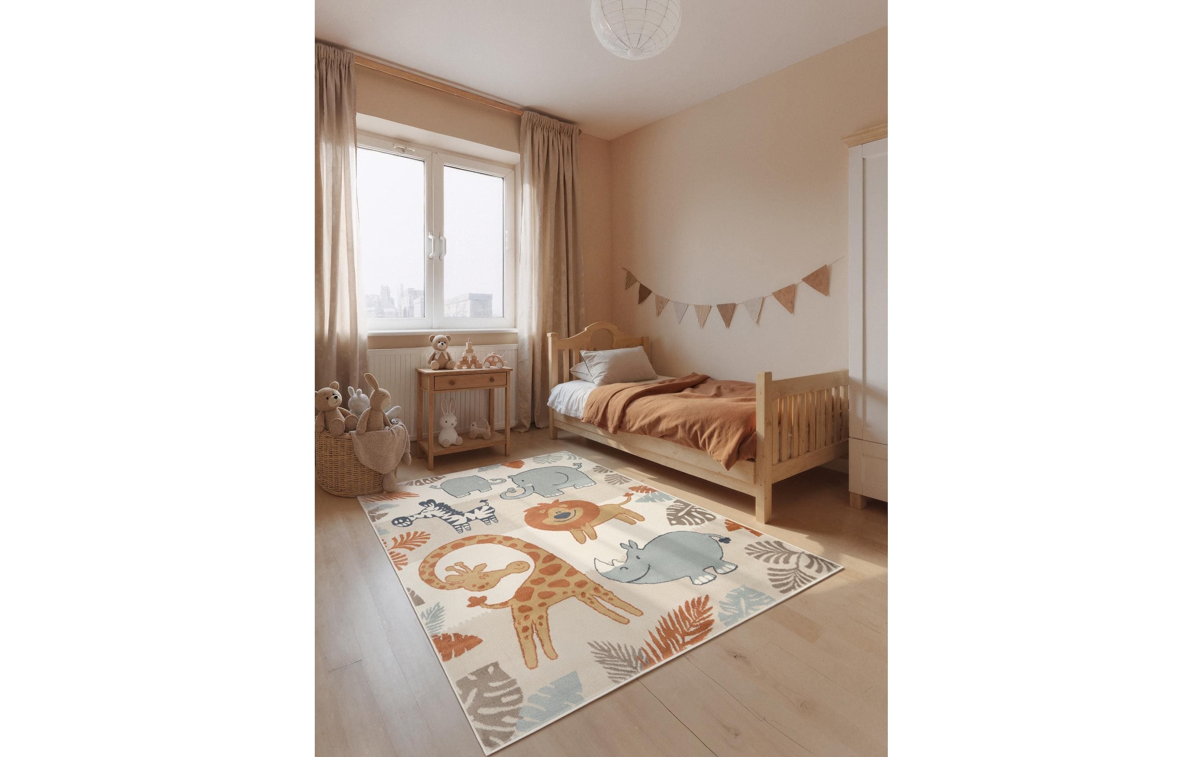 HANSE Home Tapis pour enfants »Savanna« Rectangulaire 10 mm Höhe Pflegeleicht, Weich, Kinderzimmer, Spielteppich, Spielunterlage