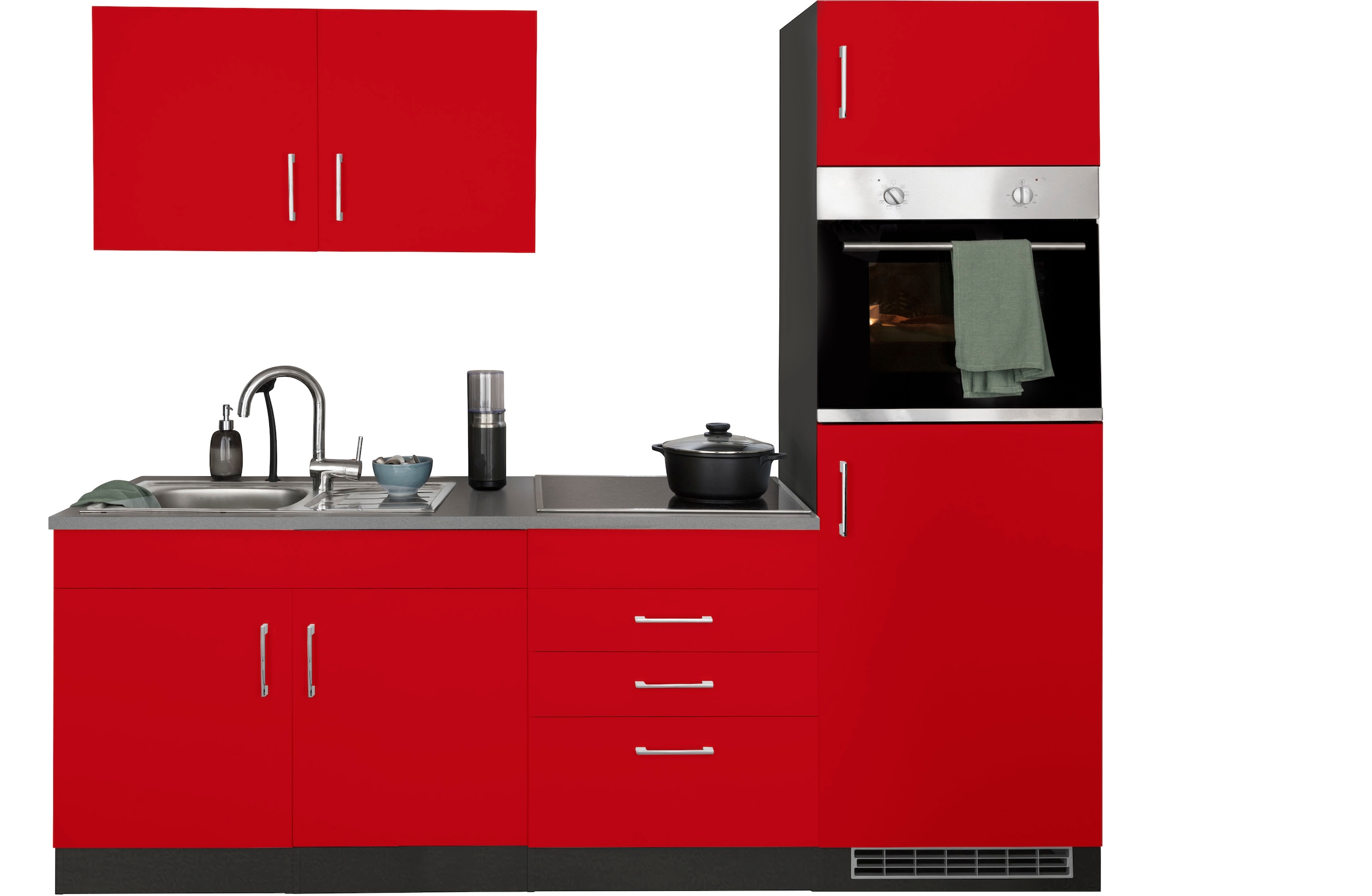 Image of KOCHSTATION "KS-Paris" Breite 220 cm, wahlweise mit E-Geräten und Induktion