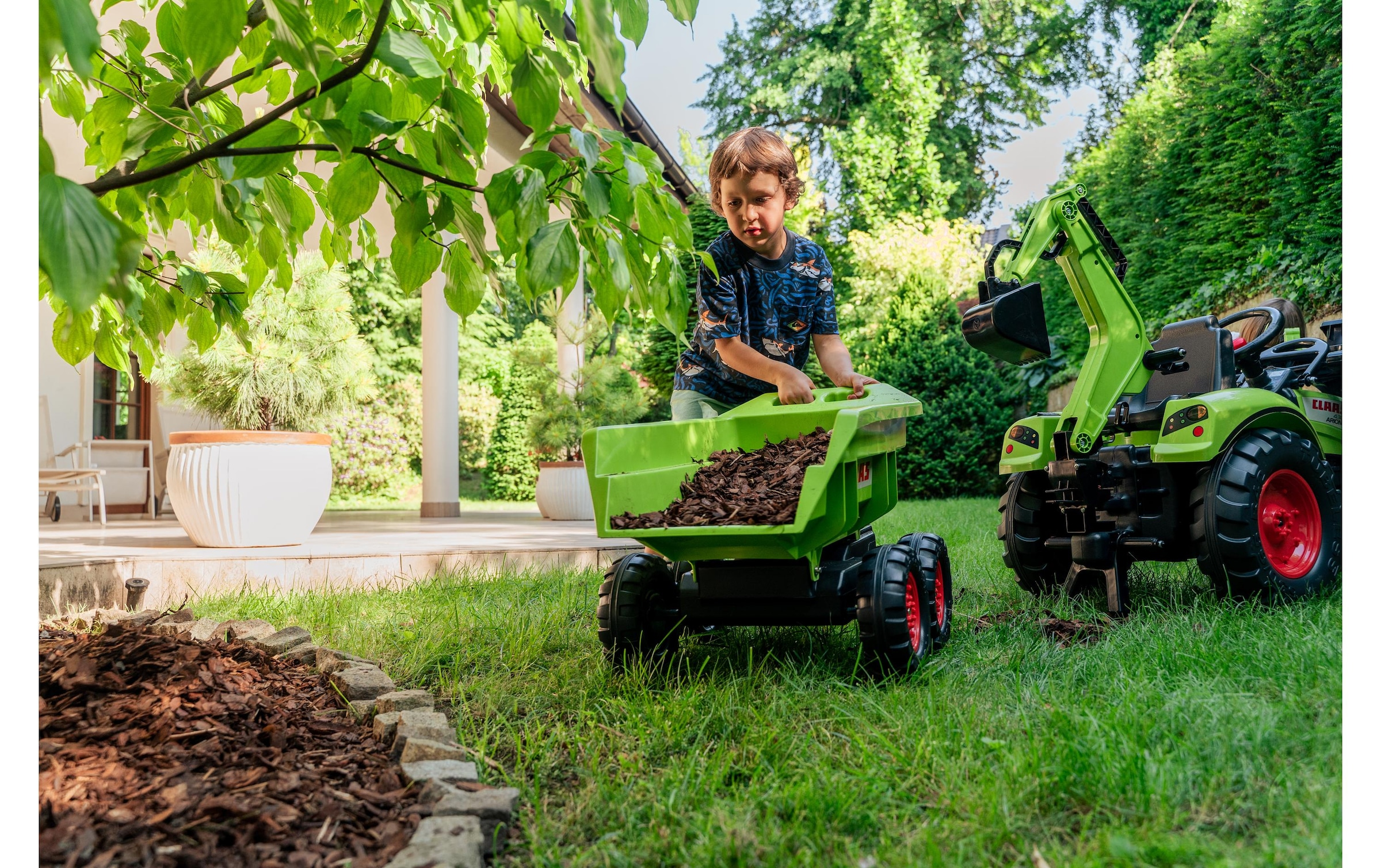 Falk Rutscherauto »Claas Traktor + Anh. XXL«