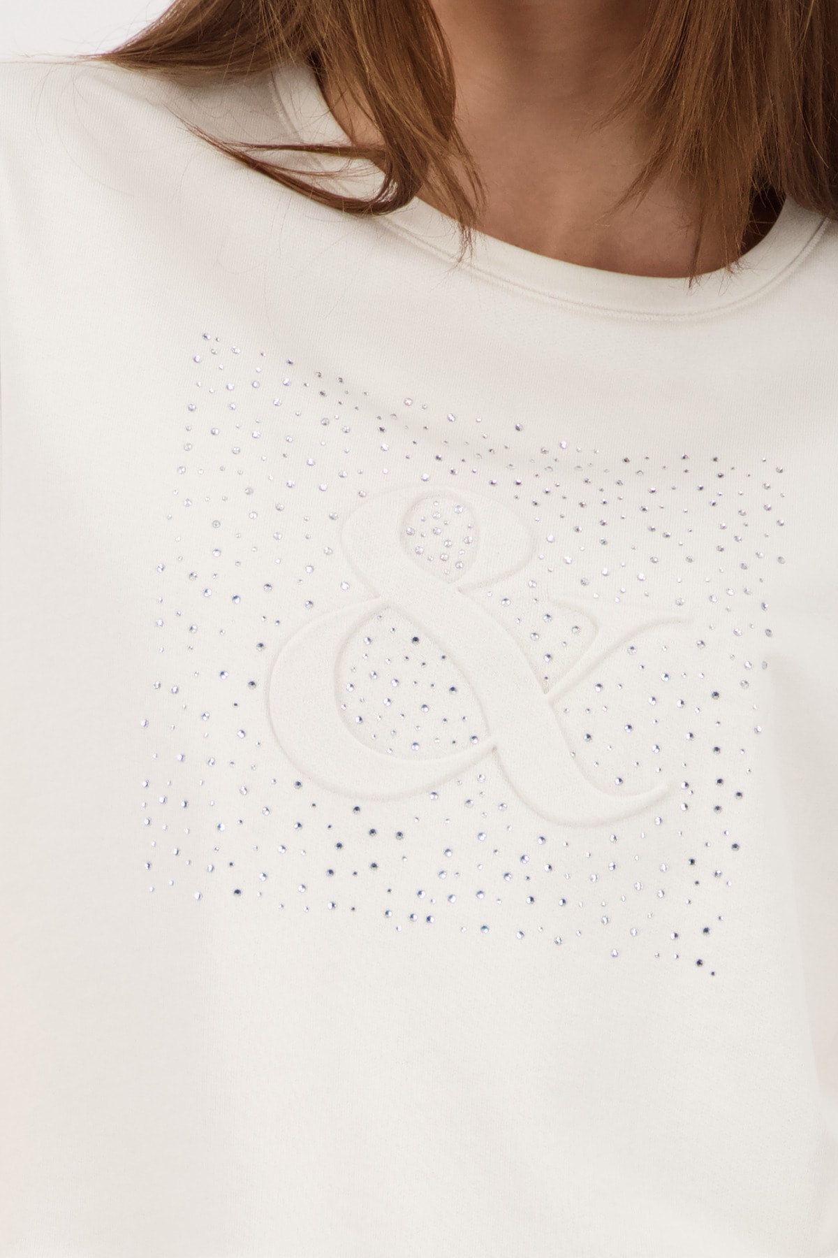 Monari Sweatshirt »Sweatshirt Basic Schmuck«, Regular fit mit Schmuck
