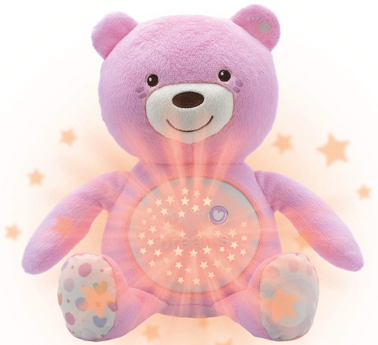 Chicco Kuscheltier »First Dreams Baby Bär, Rosa«, mit Lichtprojektion und Soundfunktion