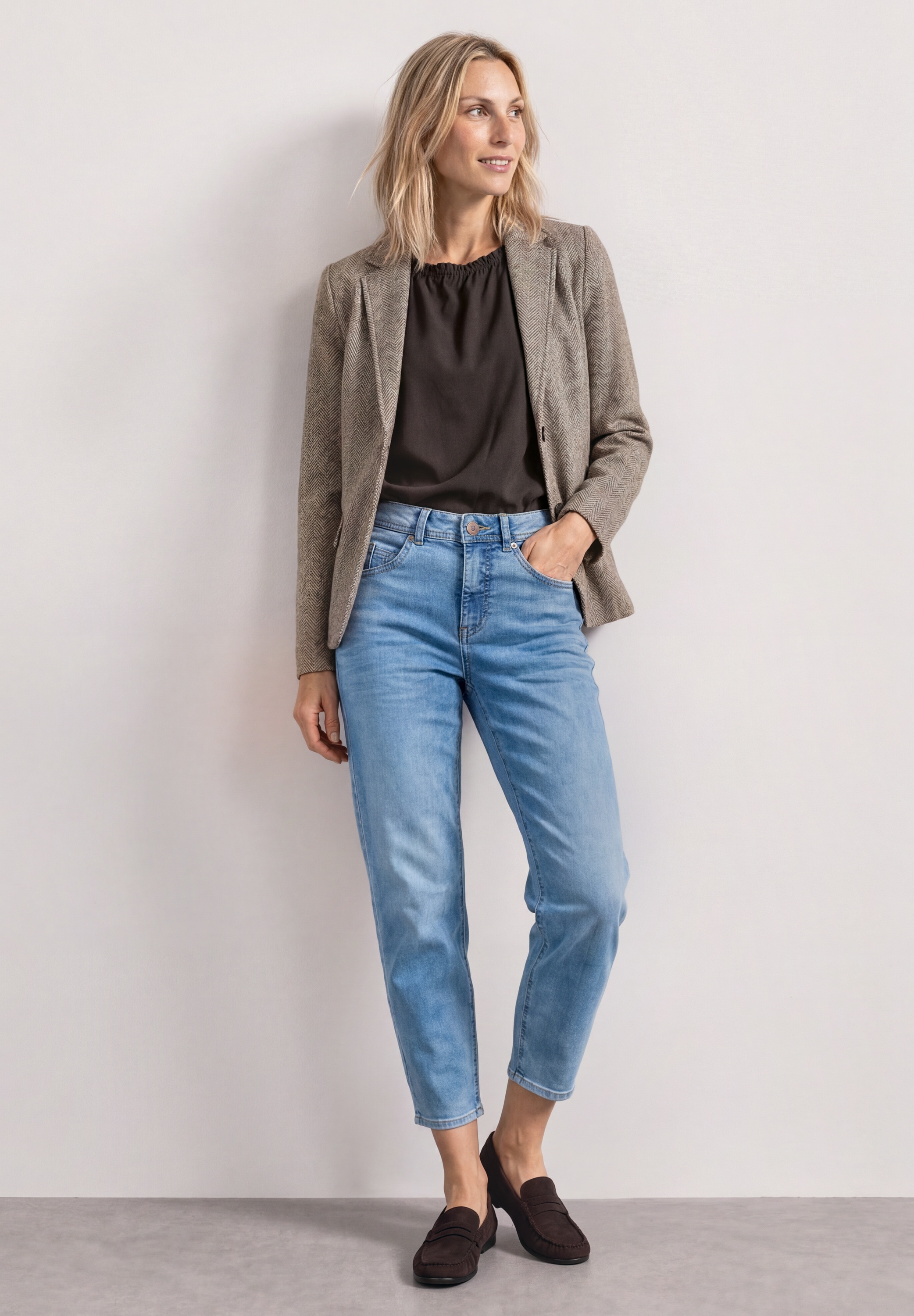 STREET ONE Veste blazer avec col à revers et motif