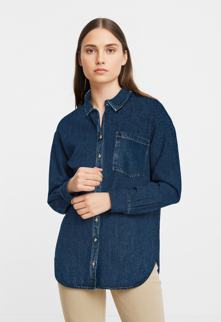 Image of pieces Jeansbluse "PCMAISIE LS DENIM SHIRT NOOS BC"