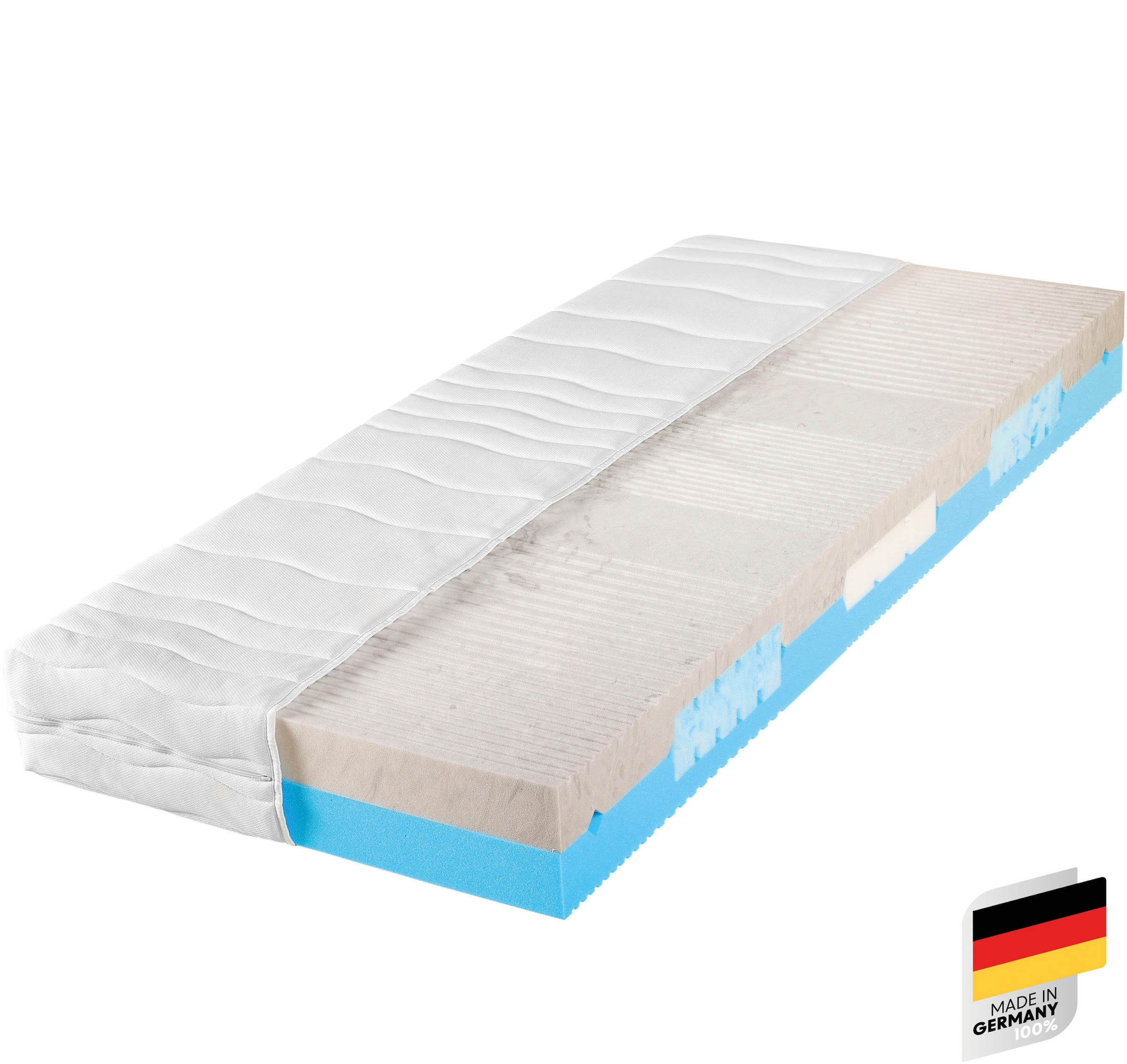 Image of Beco Komfortschaummatratze "2 Dreams, Wendematratze mit 2 unterschiedlich festen Liegeseiten" 21 cm hoch Raumgewicht: 35 kg/m³ 1 Stk. tlg. Matratze in 90x200 cm und weiteren Grössen, mit Gelschaumeinlagen