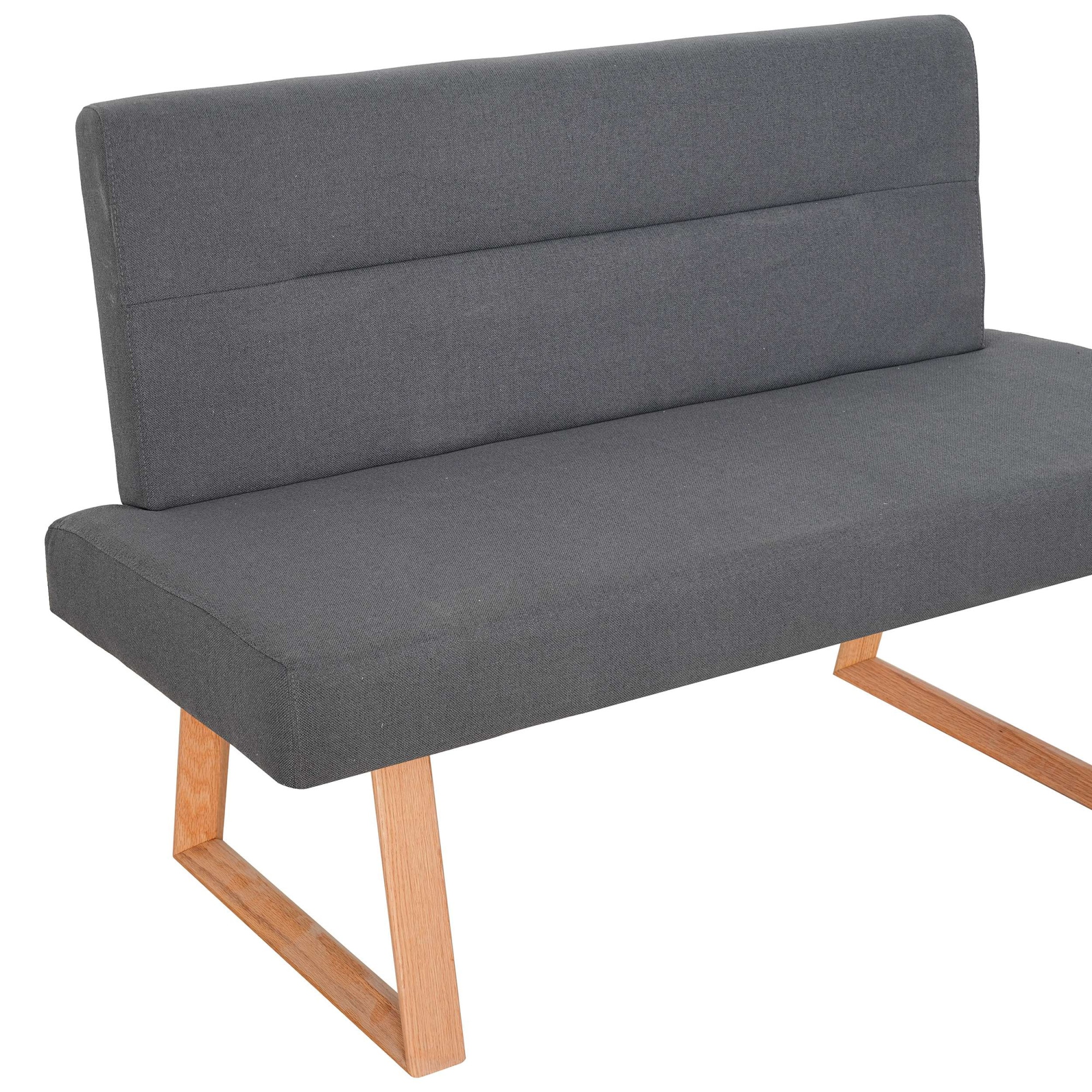 GOODproduct Essbank »Mellio« Beine aus massiver Eiche, pflegeleichtem Webstoff Bezug, Breite 140 cm