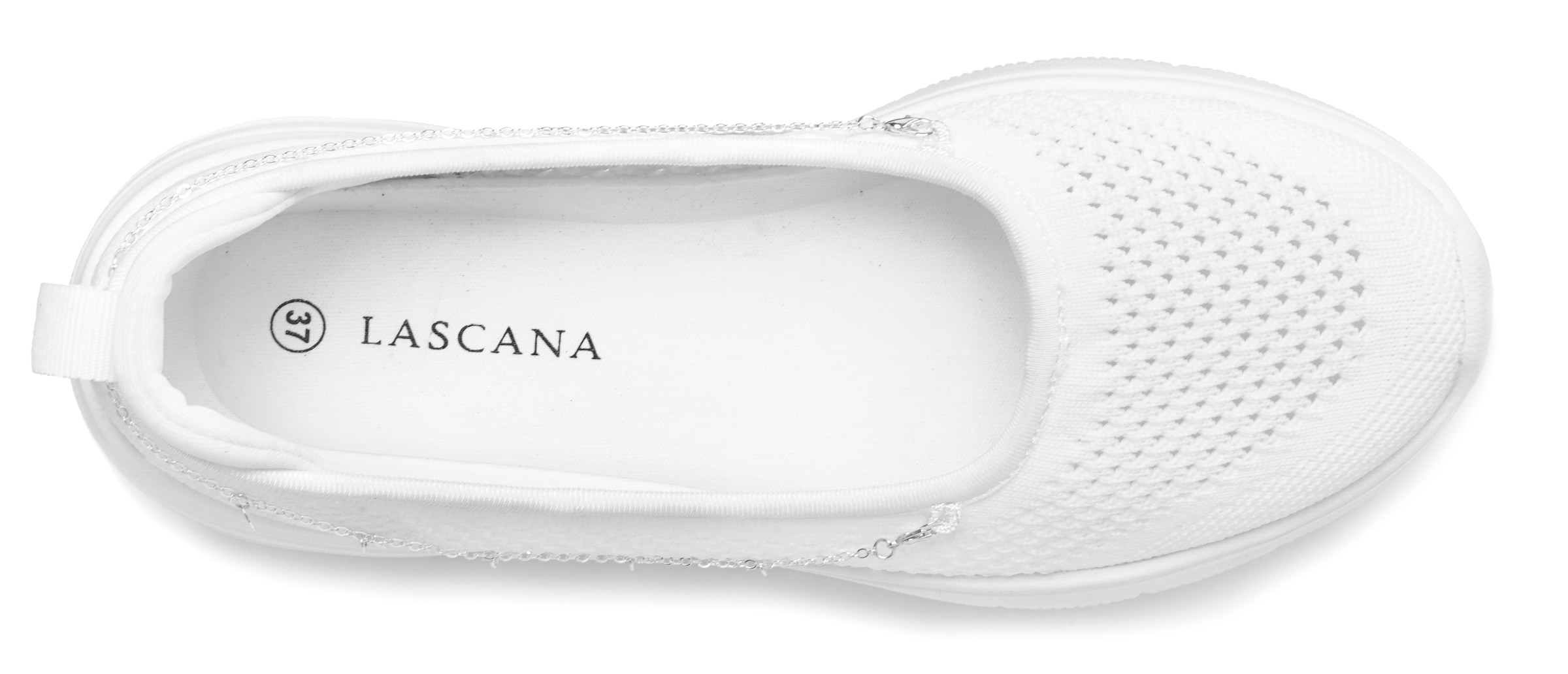 LASCANA Sneaker, mit Ketten-Element, Slipper, Ballerina, Halbschuhe VEGAN