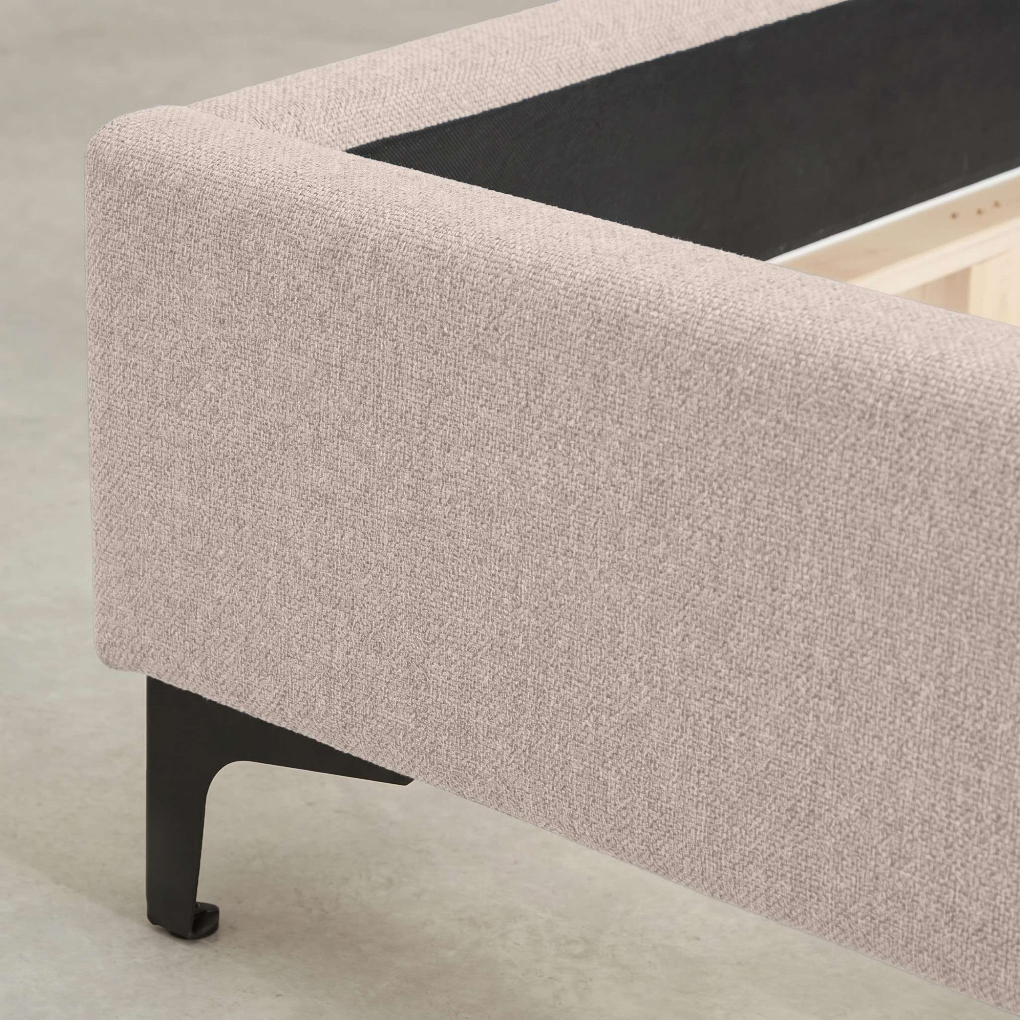 Home affaire Polsterbett »LYSEKIL Bettgestell mit Lattenrost, Breite 140/160/180/200cm, Chenille« Rahmenbett mit Kopfteil, ohne Matratze und Topper