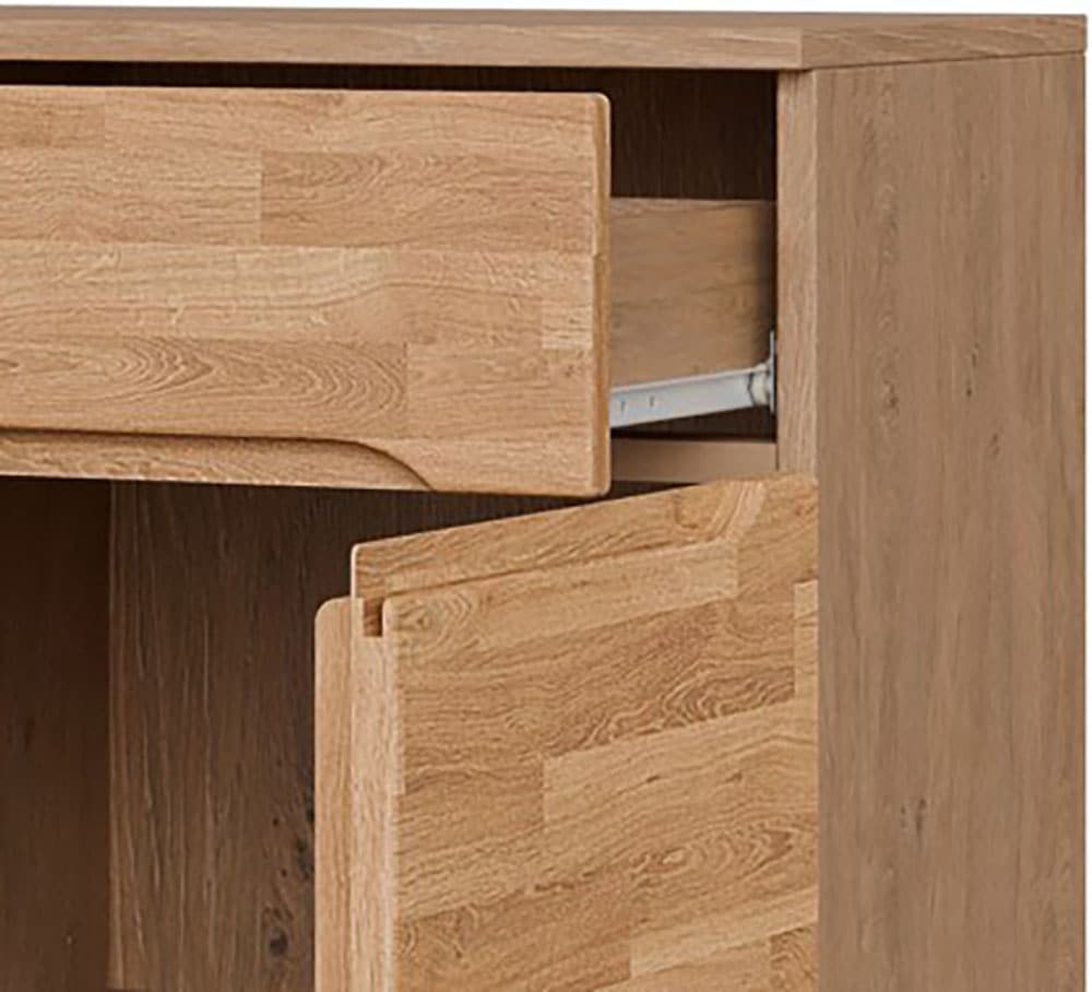 GOODproduct Sideboard »VETRO Teilmassiv, Fronten Massivholz, Wohnzimmer, Stauraum,Griffmulde« B/T/H:199/40/85cm, 2 Schubladen,  7Fächer