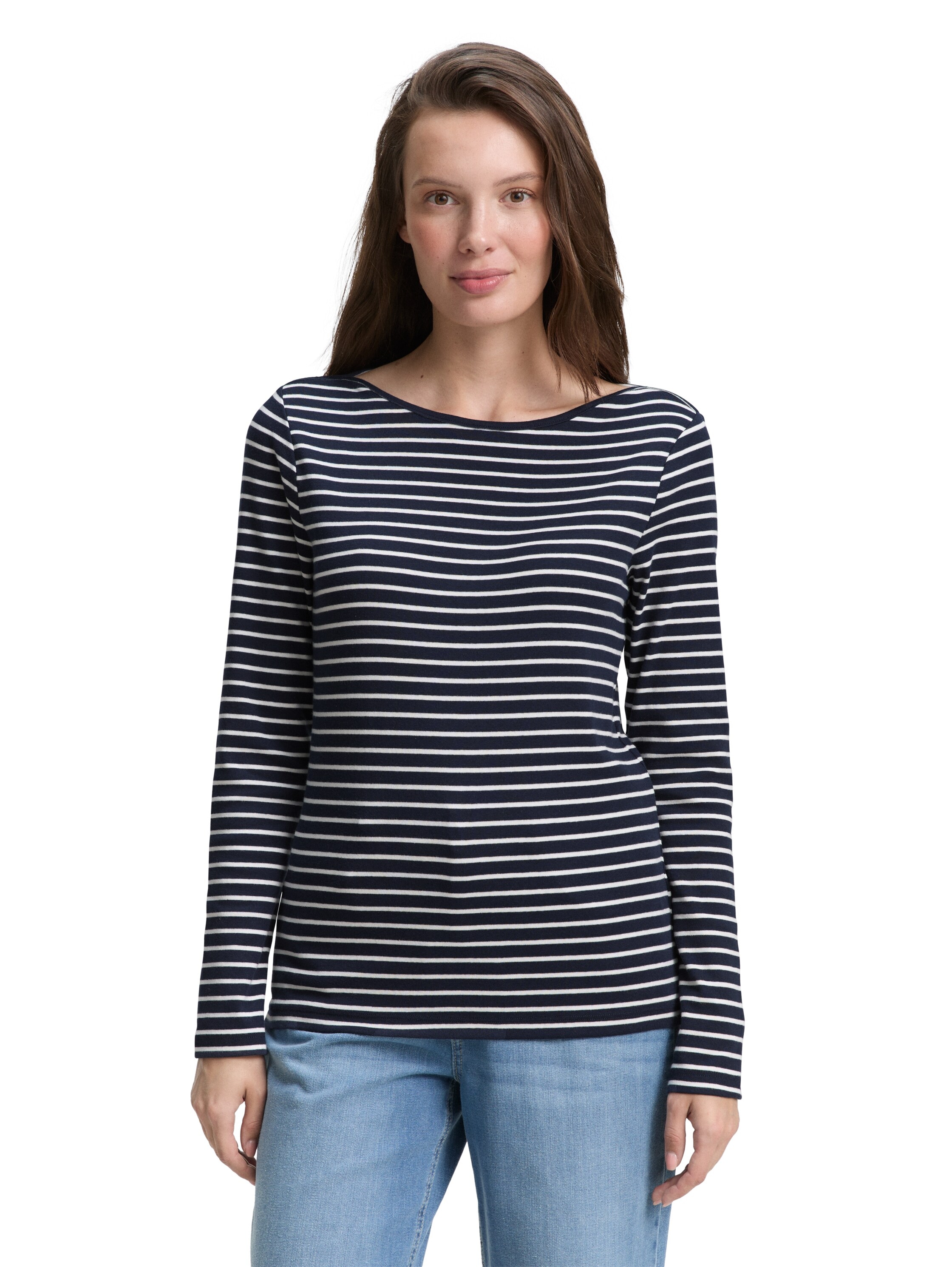 Image of TOM TAILOR Langarmshirt mit Streifen Muster