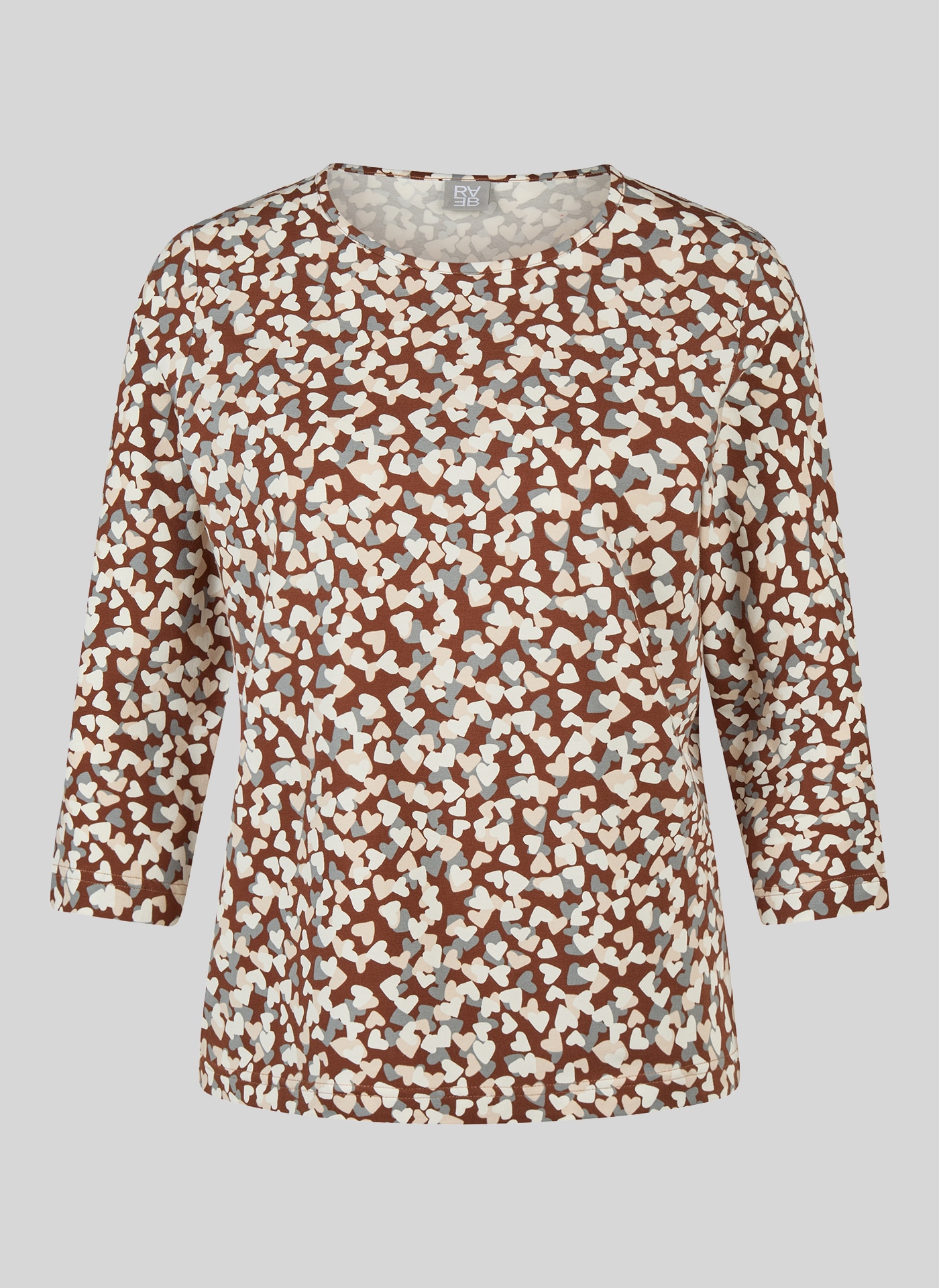 Rabe 3/4-Arm-Shirt Sommershirt  - gemustert mit Stretch