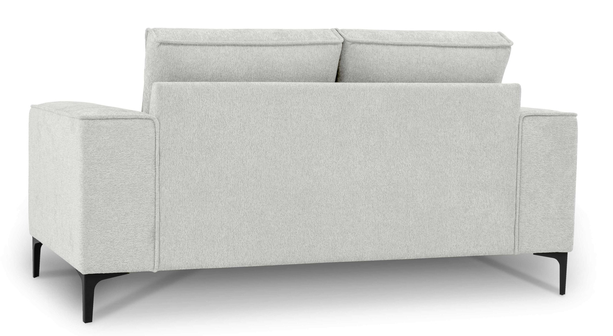 Places of Style 2-Sitzer »Kompaktsofa Oland, Struktur, Flachgewebe, Luxus-Microfaser, Boucle«, 164 cm, Wellenunterfederung, Skandi-Design, Metallfüsse
