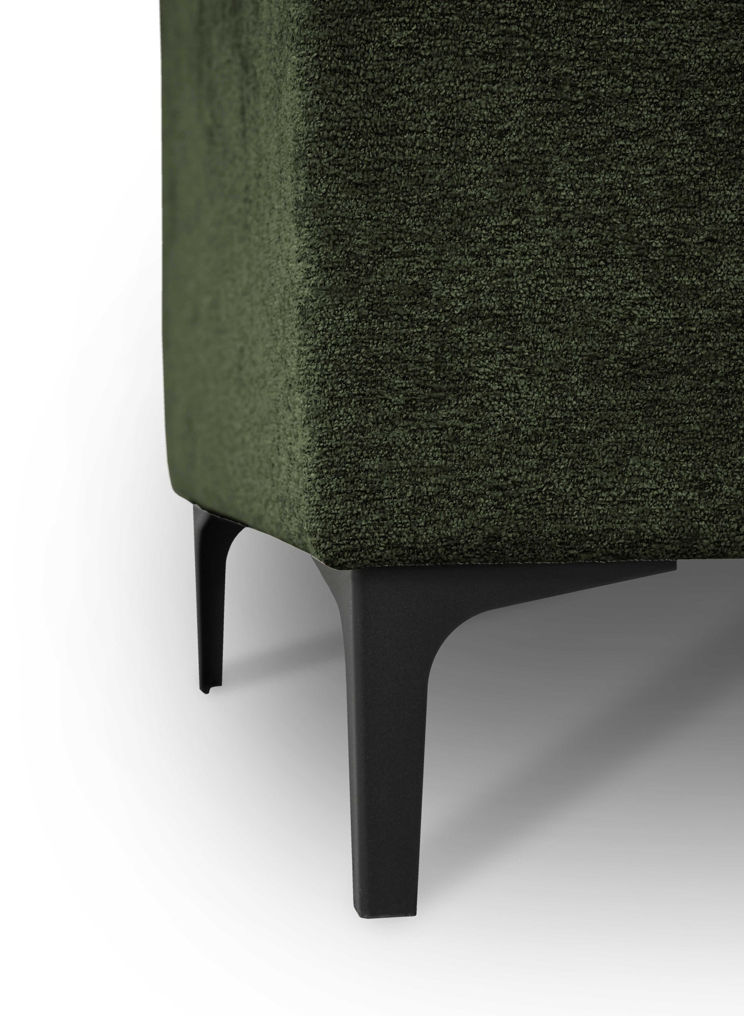 Places of Style 3-Sitzer »3er Sofa Oland, Struktur, Flachgewebe, Luxus-Microfaser, Boucle«, 224 cm, Wellenunterfederung, Skandi-Design, Metallfüsse