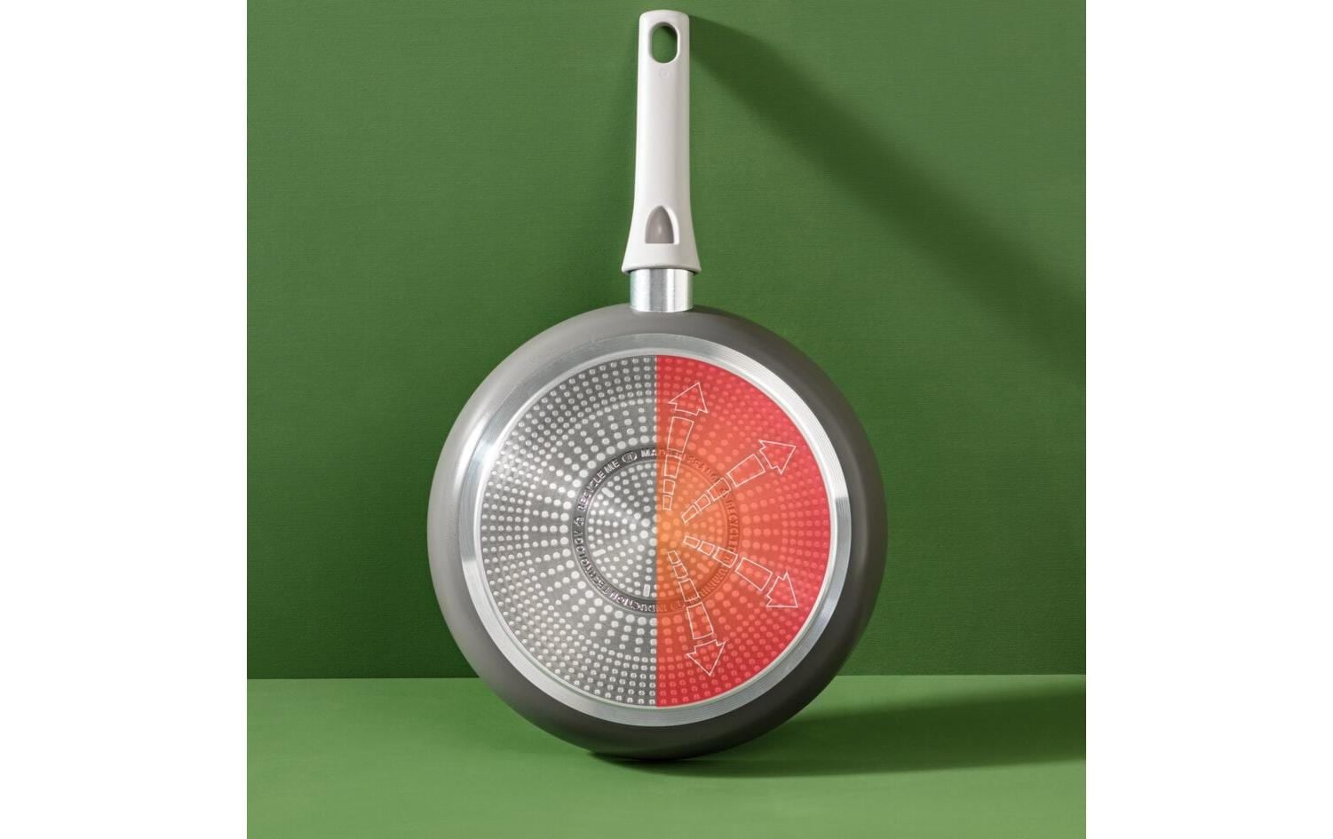 Tefal Bratpfanne »Renew On 20 / 24 / 28 cm« Aluminium 3 tlg. ratpfannenset aus recyceltem Aluminium mit Keramikbeschichtung