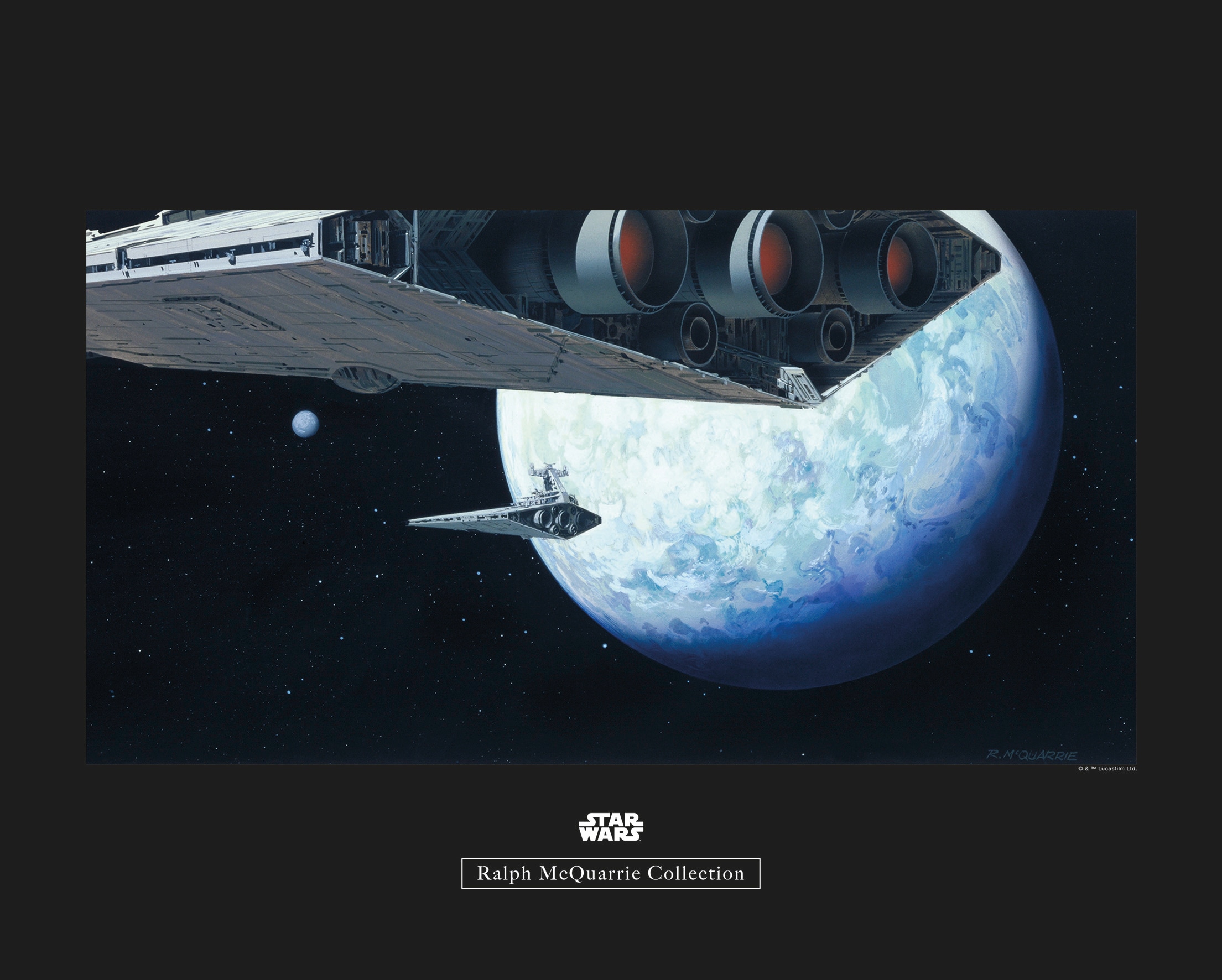 Image of Komar Bild "Star Wars Classic RMQ Hoth Orbit" Star Wars 1 Stk. tlg. Wandbild zur Dekoration im Kinderzimmer - ohne Rahmen