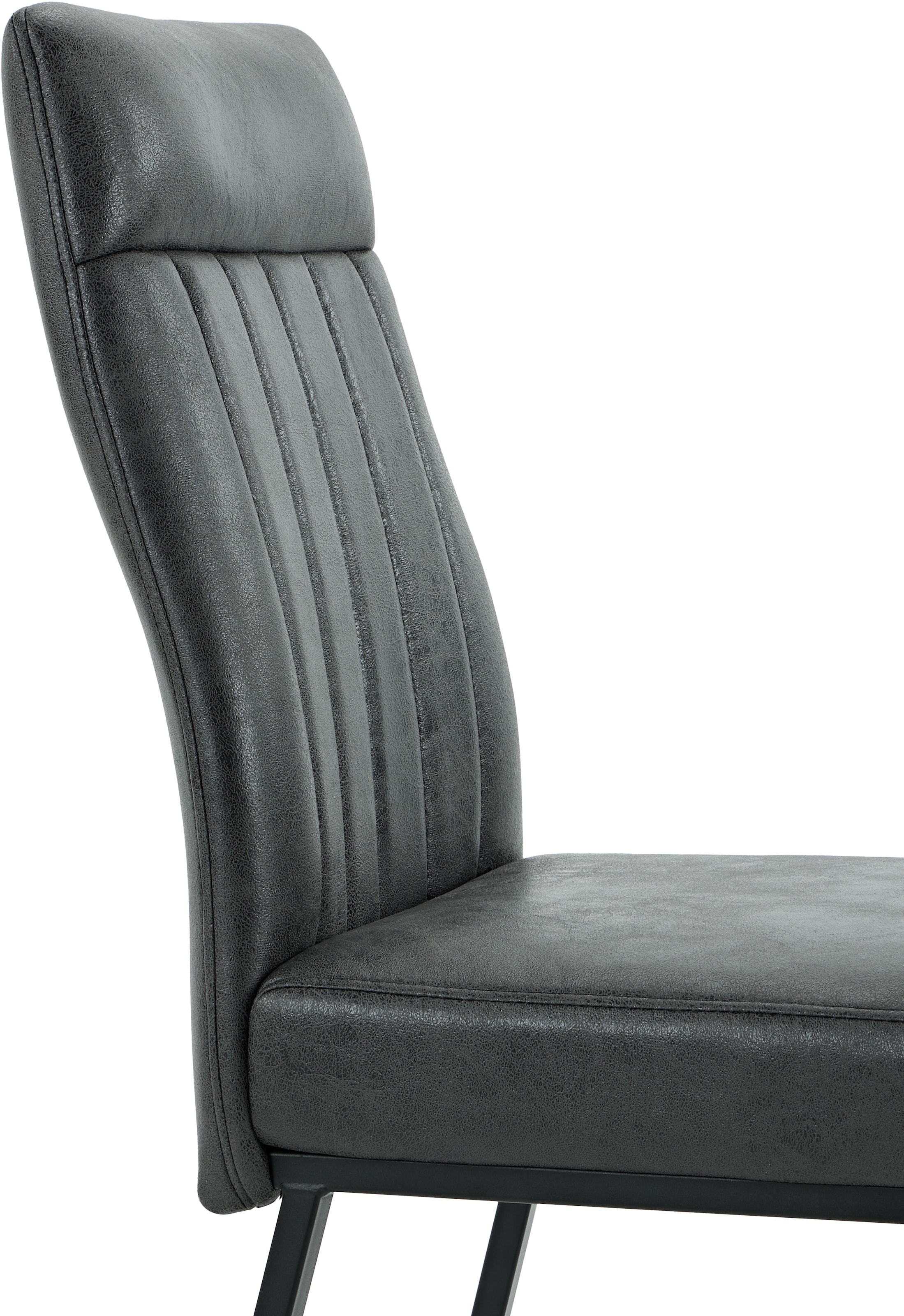 HELA Chaise à 4 pieds »CATANIA« (Ensemble) 1 cuis4-Fuss, Federkorb, Vierkantrohrgestell, 140kg belastbar, Vintage Optik