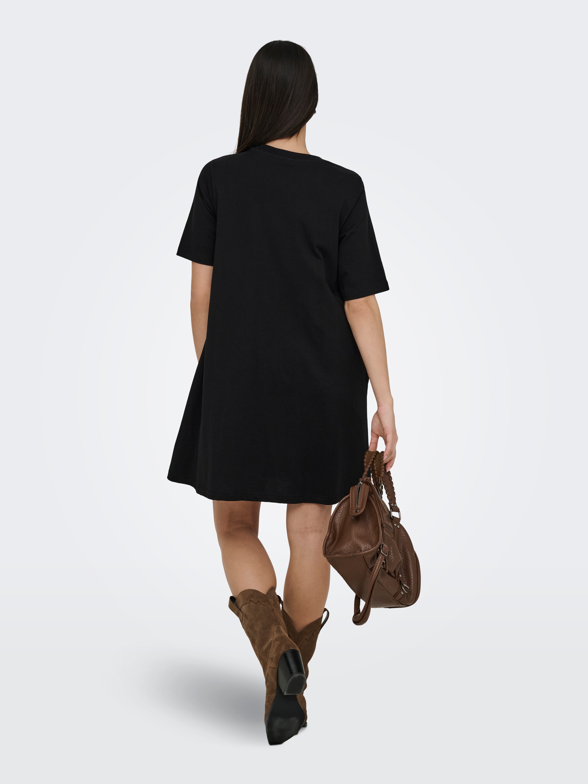 ONLY Minikleid »ONLMARA S/S POCKET DRESS JRS NOOS« Baumwolle, oversize, Rundhals