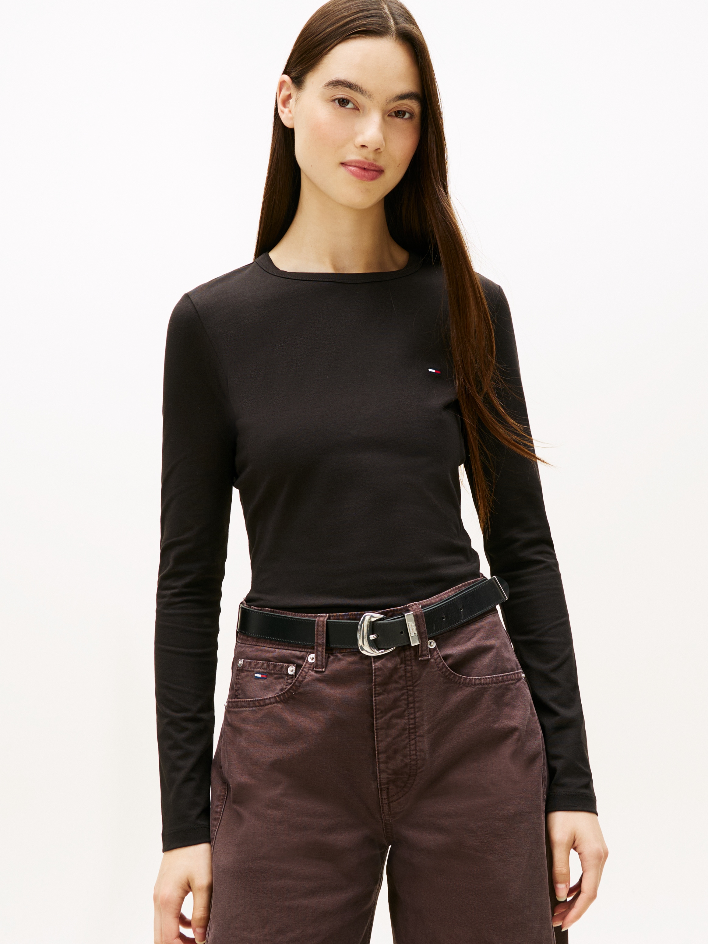 Image of Tommy Jeans Langarmshirt "TJW SLIM JERSEY LS TEE"