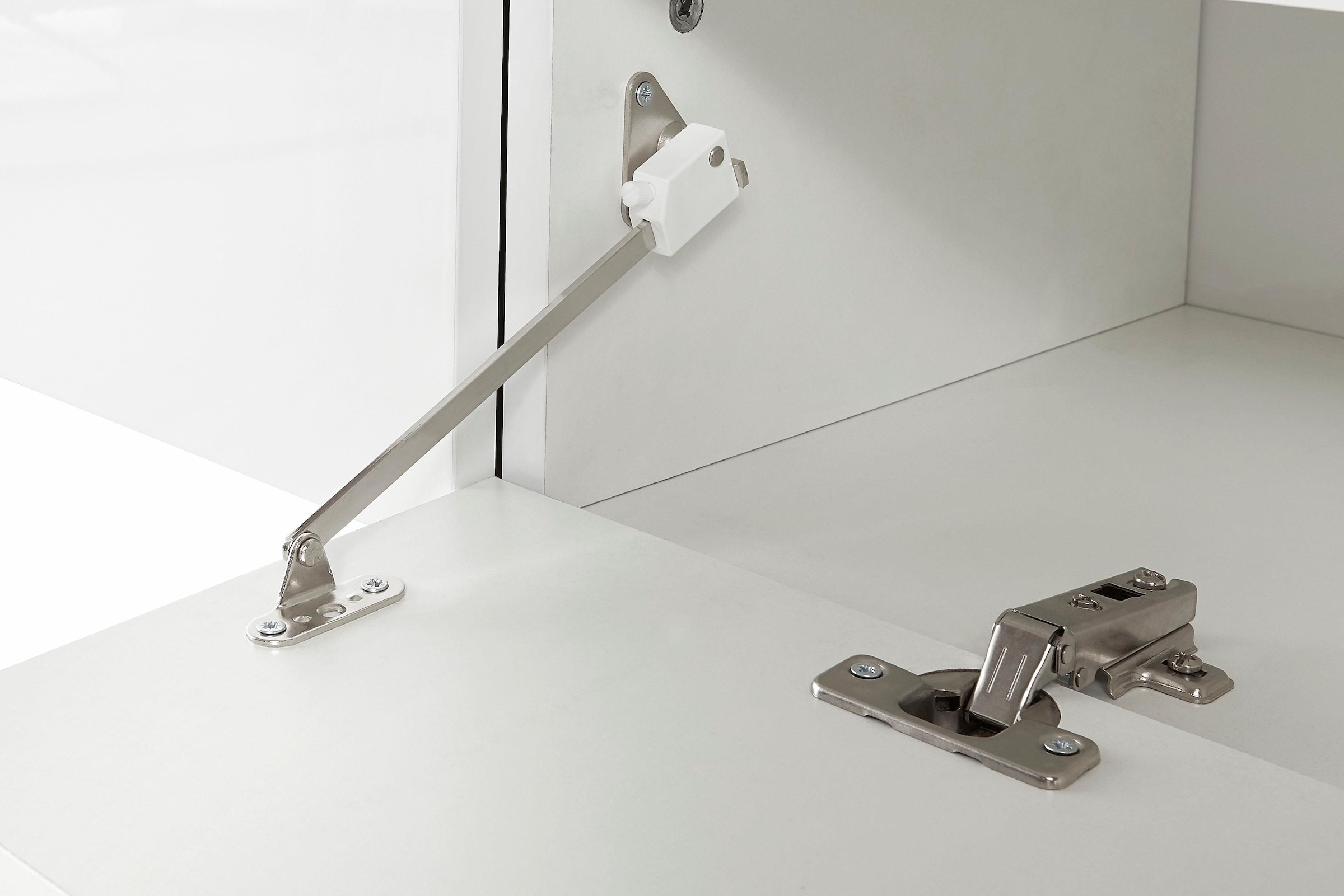 INOSIGN Lowboard »Real,TV-Kommode,TV-Möbel,Breite 240cm kompl. hochglanz lackiert«, mit 2 abgerundeten Türen, 1 Klappe, die ein ovales offenes Fach bilden