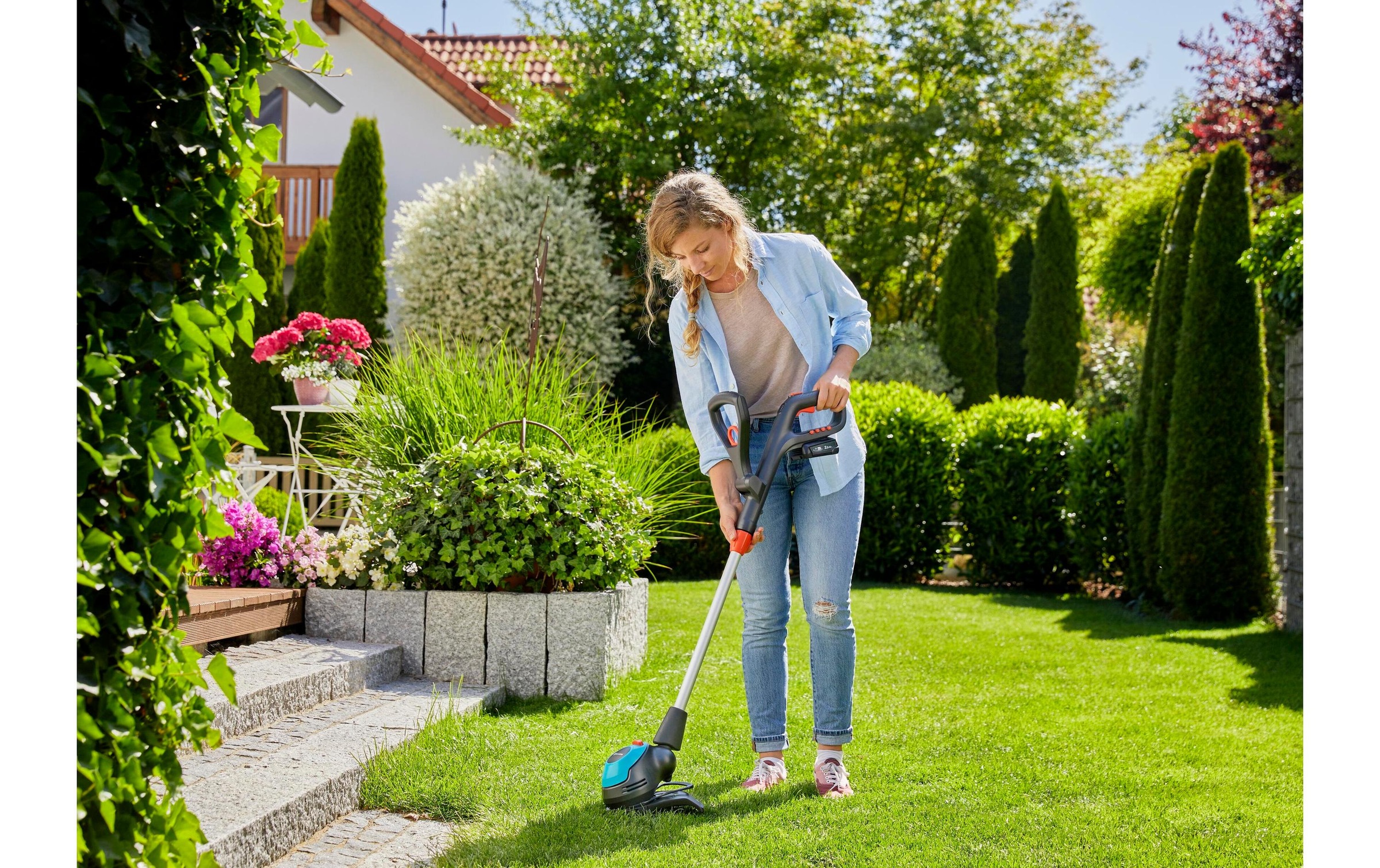 GARDENA Akku-Rasentrimmer »Gardena Akku-Trimmer EasyCut«, (Ohne Akku/Ladegerät)
