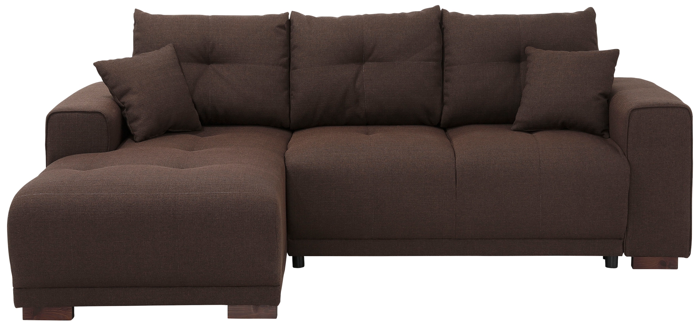 Home affaire Ecksofa »Viborg L-Form«, mit Regal in der Armlehne, wahlweise mit Bettfunktion