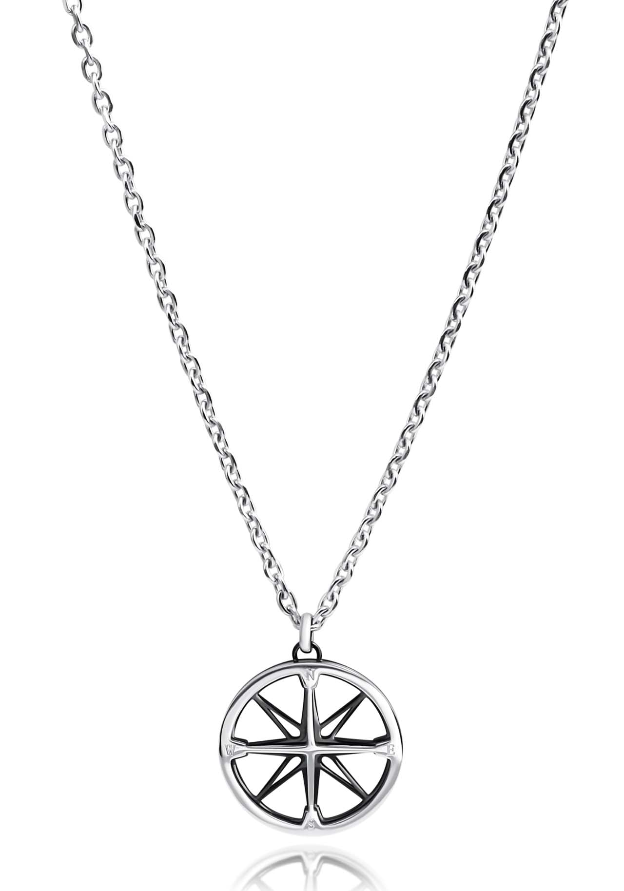 Image of Firetti Kette mit Anhänger "Schmuck Geschenk Glückssymbol Windrose für Hoffnung & Schutz"