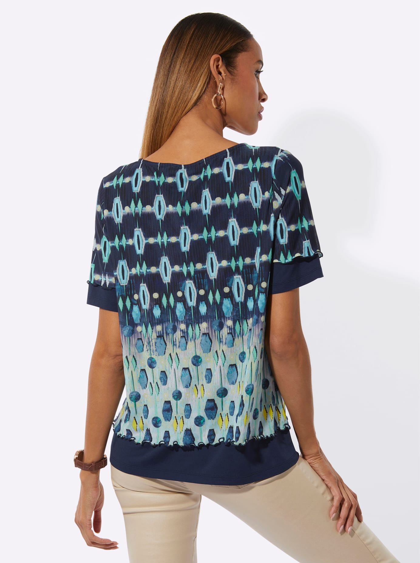 creation L T-shirt 2 en 1 »Mesh-Shirt« 1 pièces