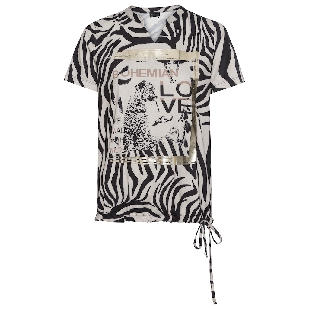 Laura Scott T-Shirt, mit Animalprint - NEUE KOLLEKTION