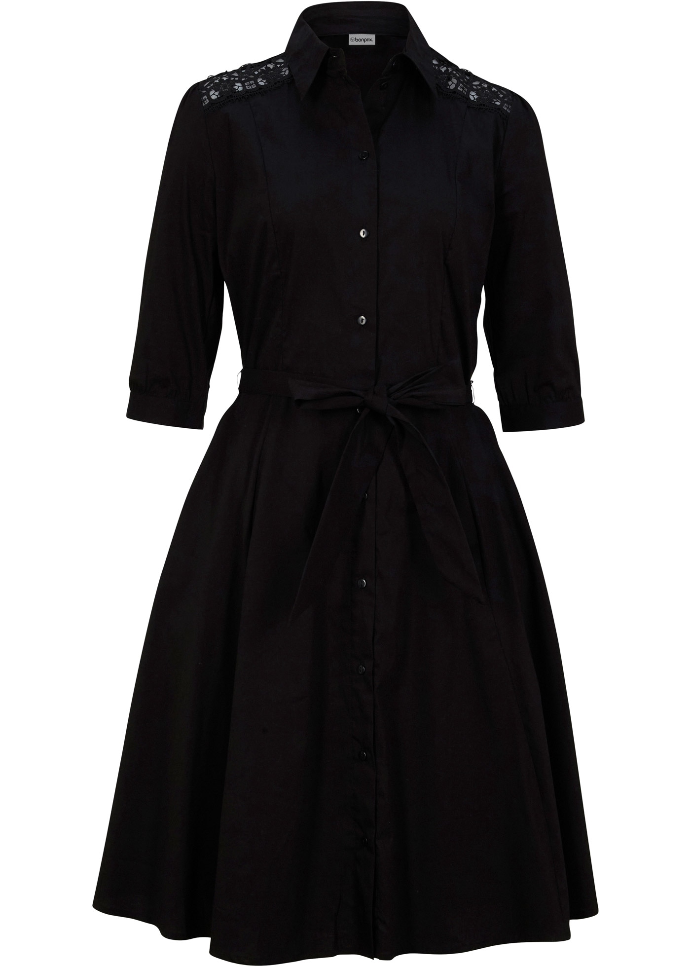 bonprix Robe 2 en 1 Ensemble, 2 tlg. pour mode business, en coton, coupe évasée
