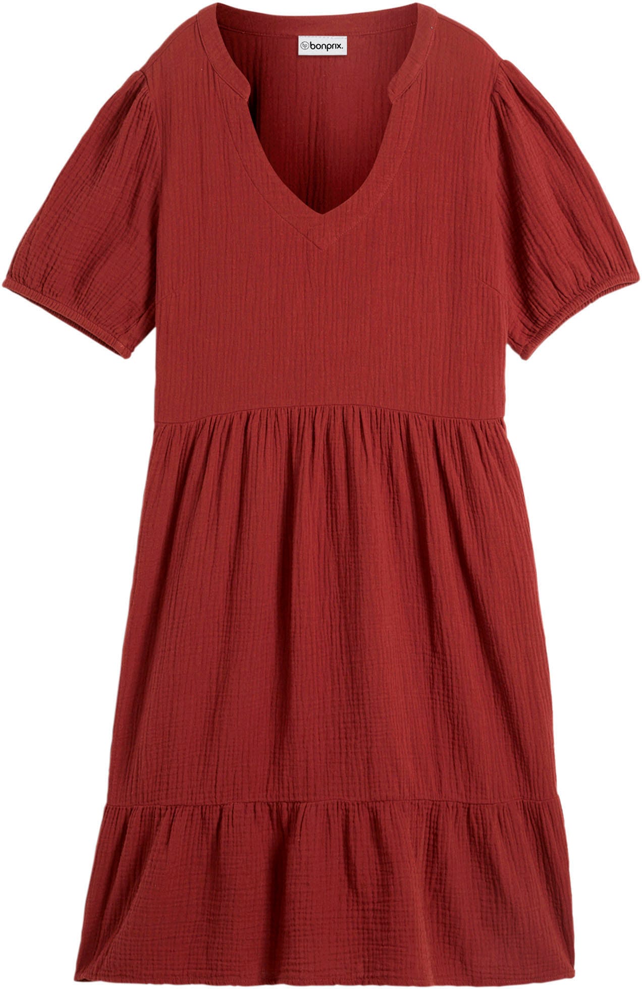 bonprix Robe en sweat für entspannten Look, Oversized-Kleid, aus Musselin, aus Baumwolle