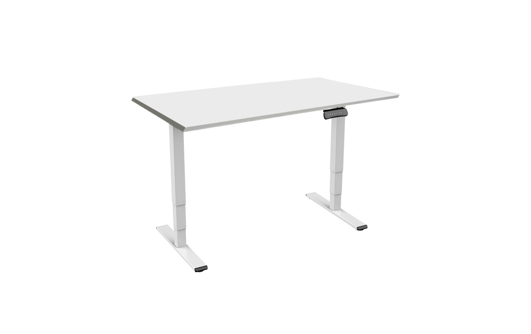 Image of Schreibtisch "Contini RAL 9016 45505 x 0.8 m Weiss mit Grauer Tischplatte"