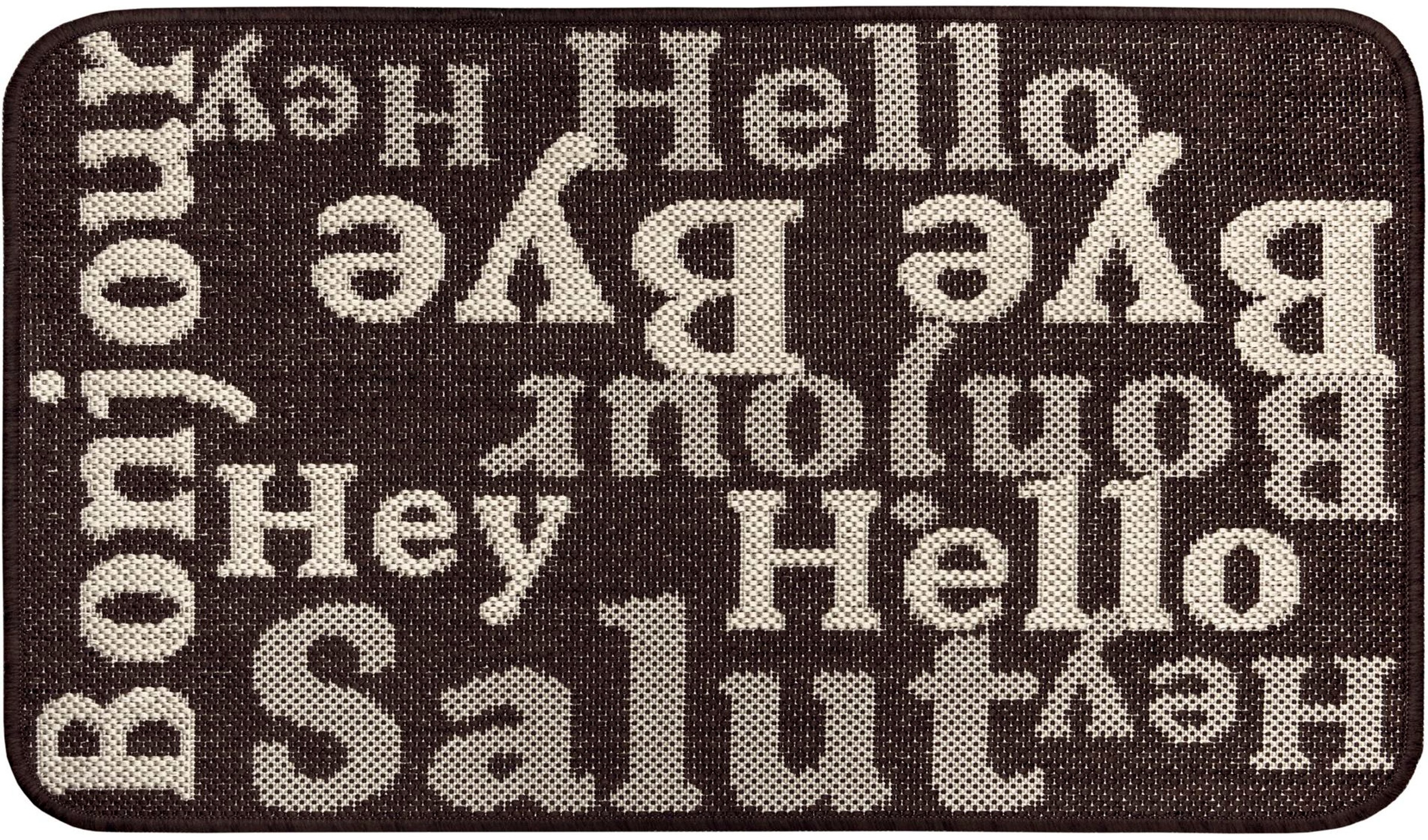 Image of HANSE Home Fussmatte »Bonjour«, rechteckig, 5 mm Höhe, Flachgewebe, rutschhemmender Rücken aus TPA, Modernes Design, strapazierfähig, pflegeleicht, Gekettelt, Waschbar bei 30°C bei Ackermann Versand Schweiz