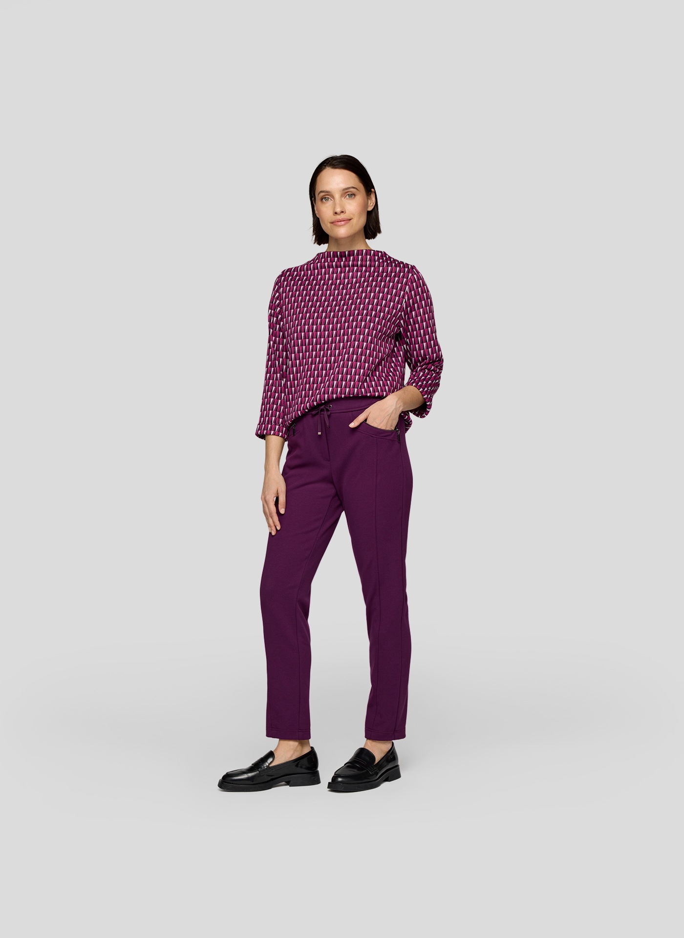 Rabe 3/4-Arm-Shirt mit grafischem Muster