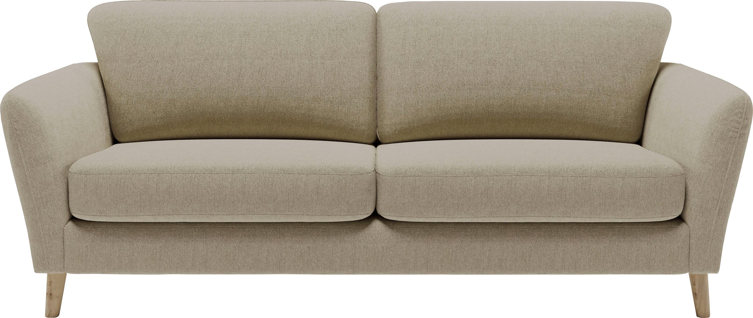 Home affaire 3-Sitzer »MARSEILLE 3er Sofa 206 cm, Cord, Flachgewebe, Struktur, Webstoff«, Massivholzbeine Eiche, Landhausstil, Wellenunterfederung