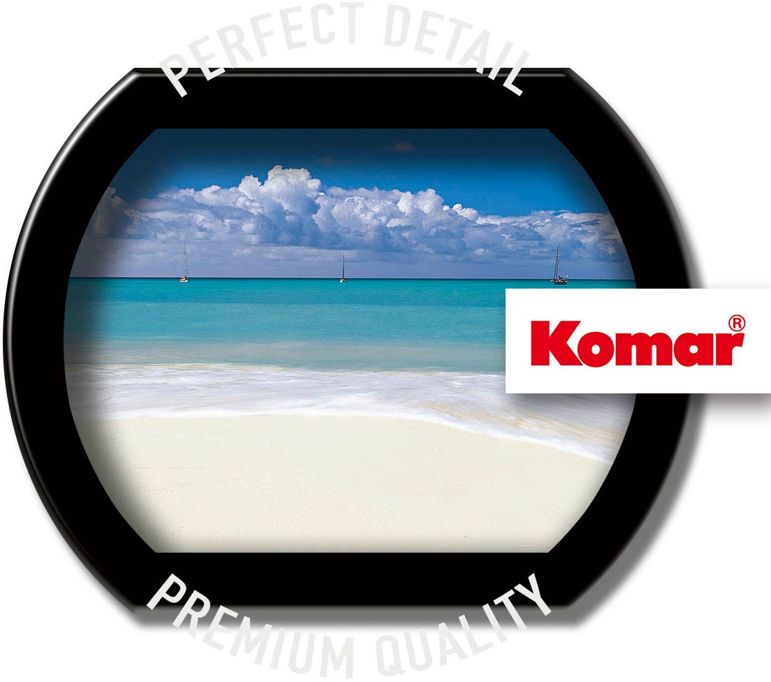 Komar Fototapete »Deserted Beach - Grösse 368 x 127 cm«, bedruckt, Wohnzimmer, Schlafzimmer