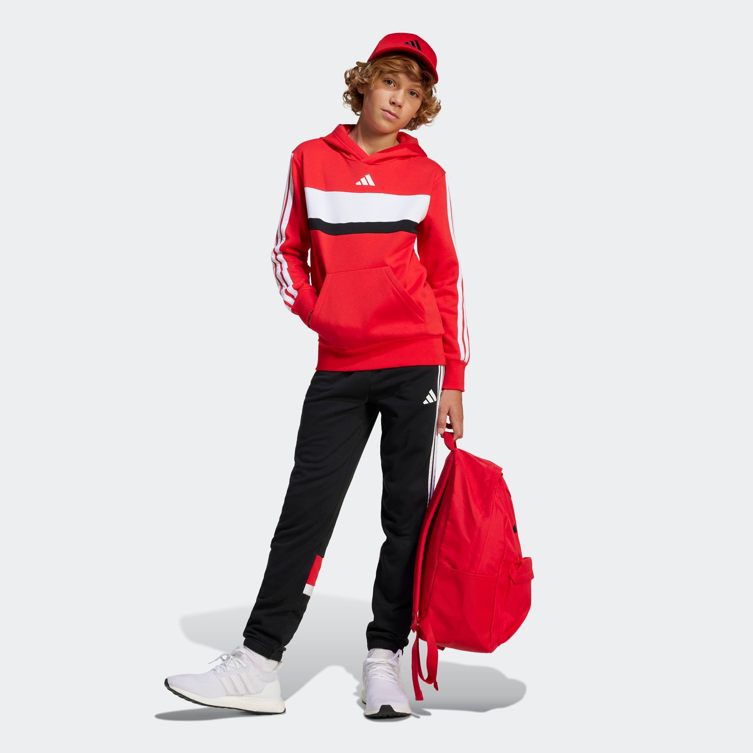 adidas Sportswear Kapuzensweatshirt »J 3S TIB FL HD«
