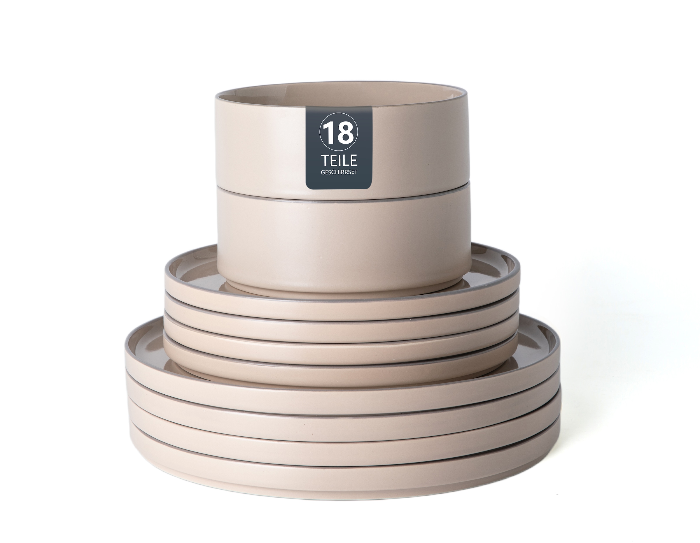 GOODproduct Set de vaisselle »Ylvii, aussen matt, innen glänzend« spülmaschinenfest und mikrowellengeeignet