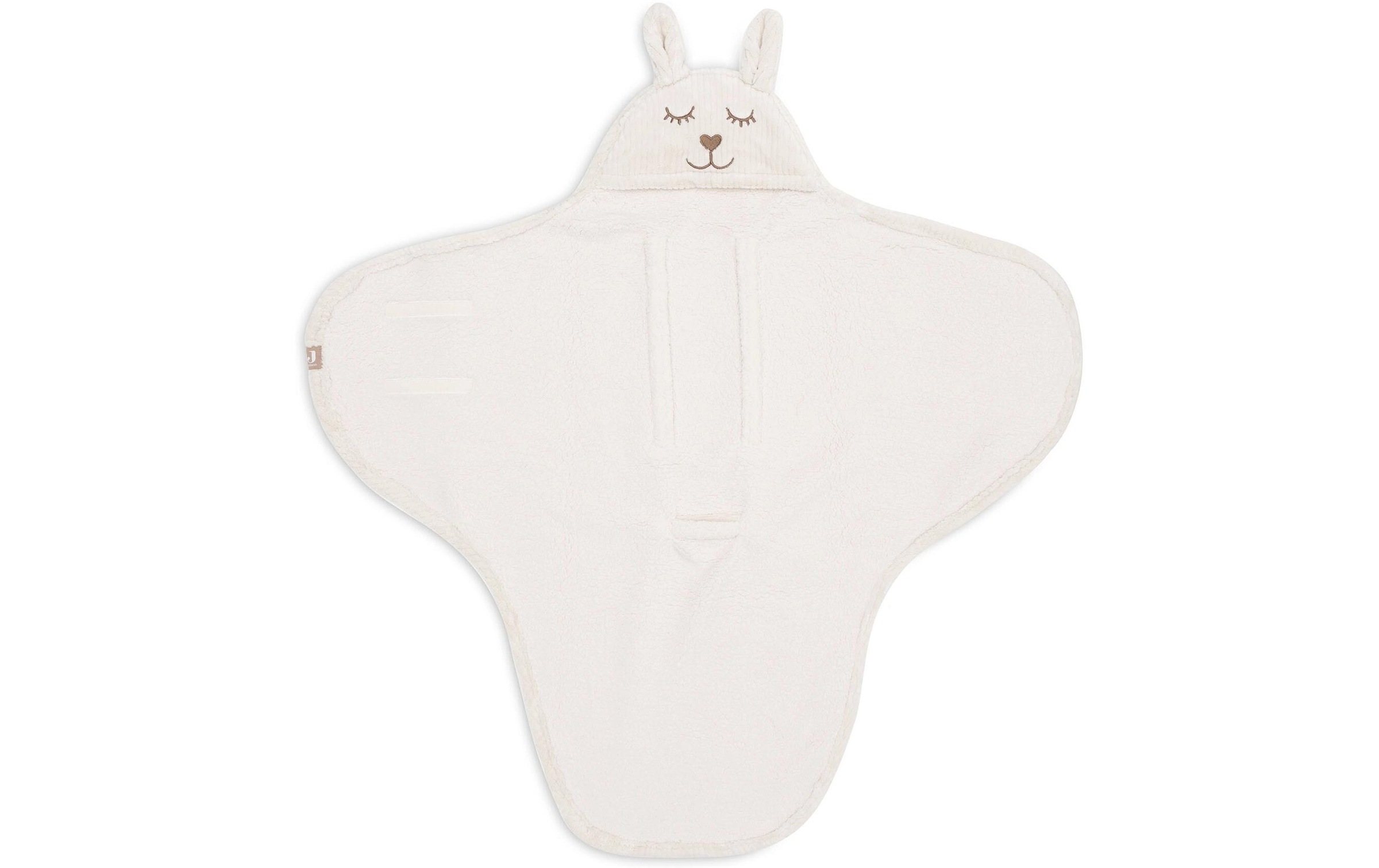 Image of Jollein Einschlagdecke "Bunny Cloudy Rib 105 x 100 cm" Flauschige Einschlagdecke mit Hasenmotiv
