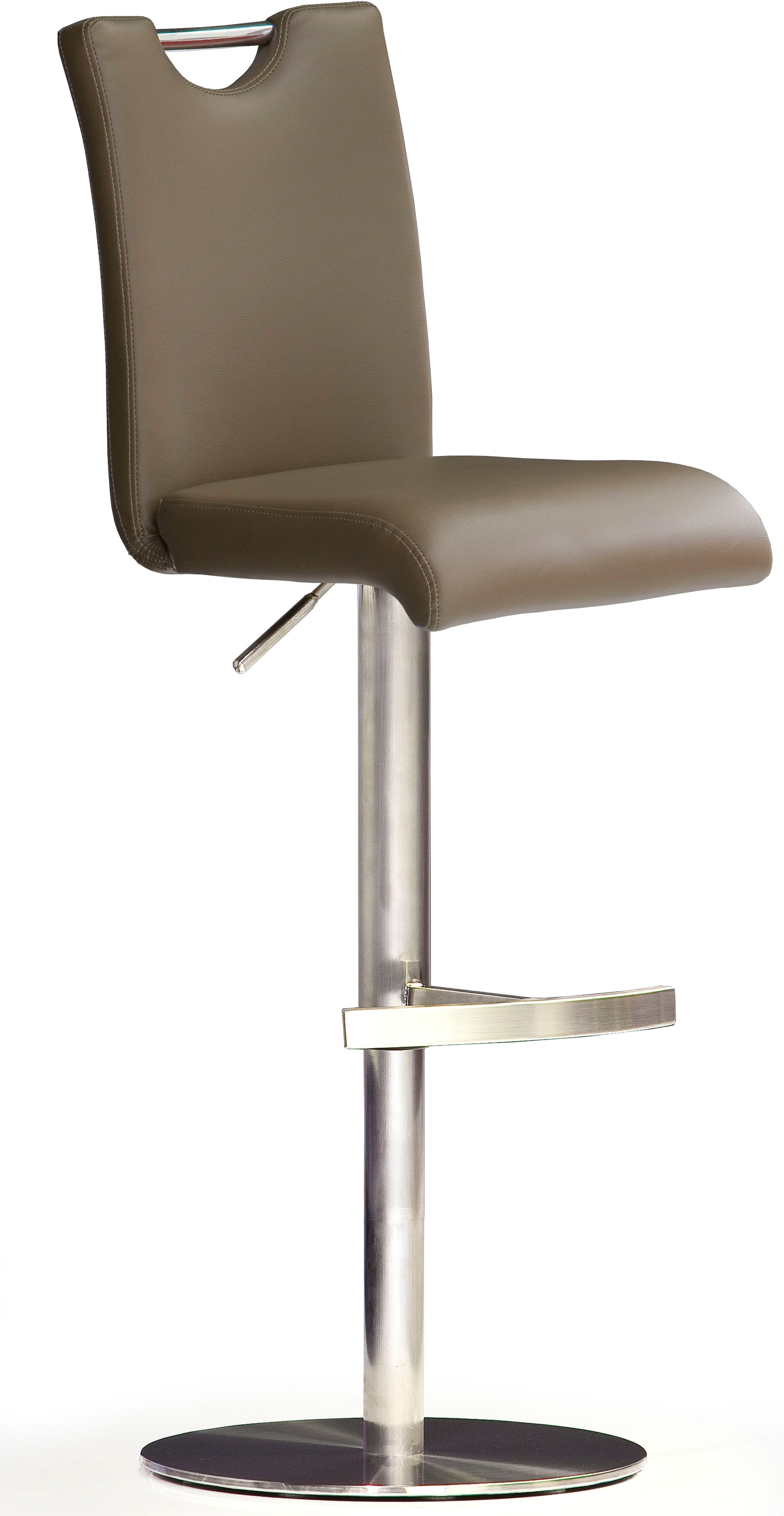 Image of MCA furniture Bistrostuhl "BARBECOOL Barhocker Bistrostuhl Tresenhocker" () mit Rückenlehne, Bodenplatte rund, 360 drehbar, Sitzhöhe von 55-80 cm
