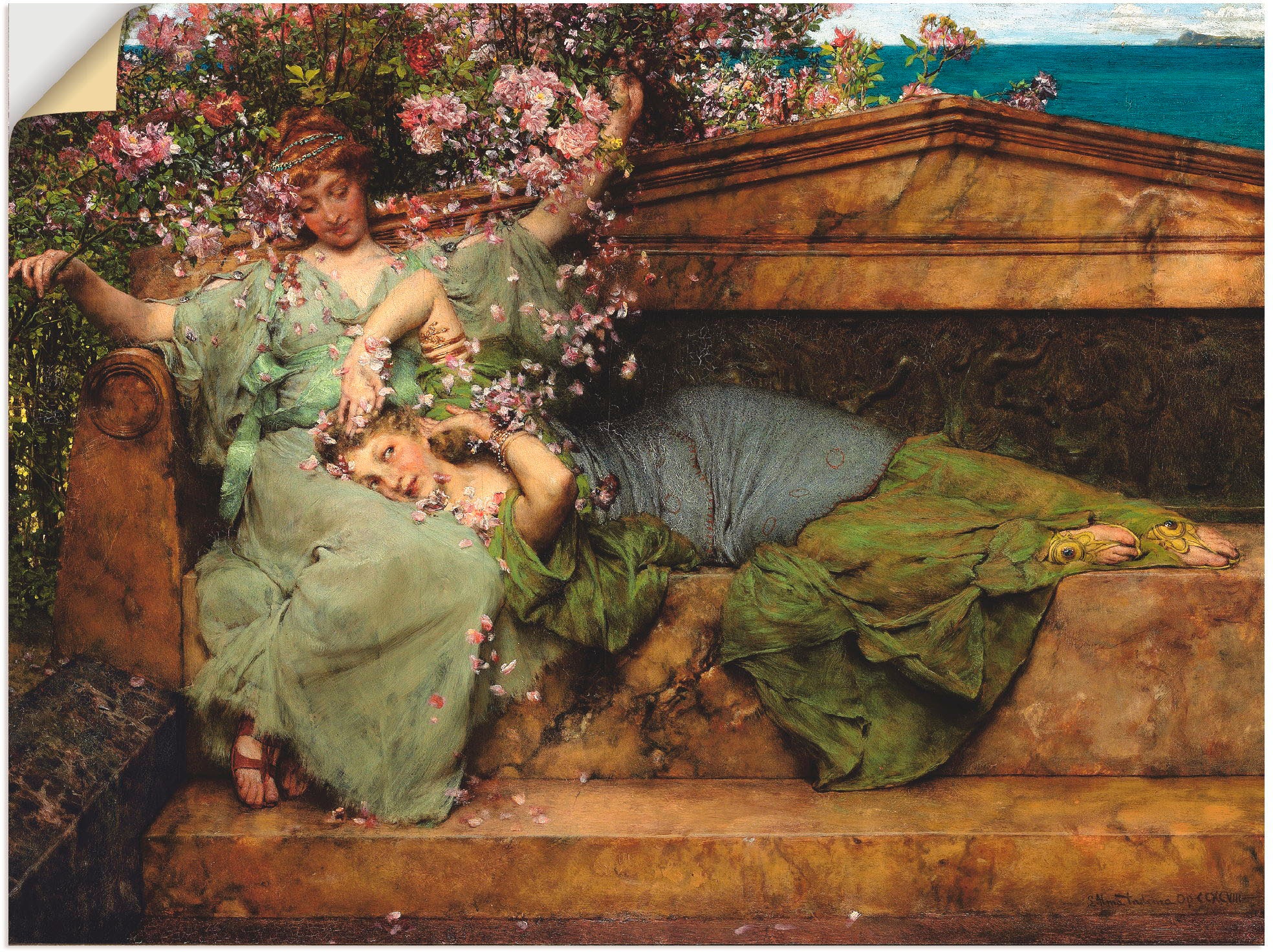 Image of Artland Wandbild »Im Rosengarten.«, Frau, (1 St.), in vielen Grössen & Produktarten -Leinwandbild, Poster, Wandaufkleber / Wandtattoo auch für Badezimmer geeignet bei Ackermann Versand Schweiz