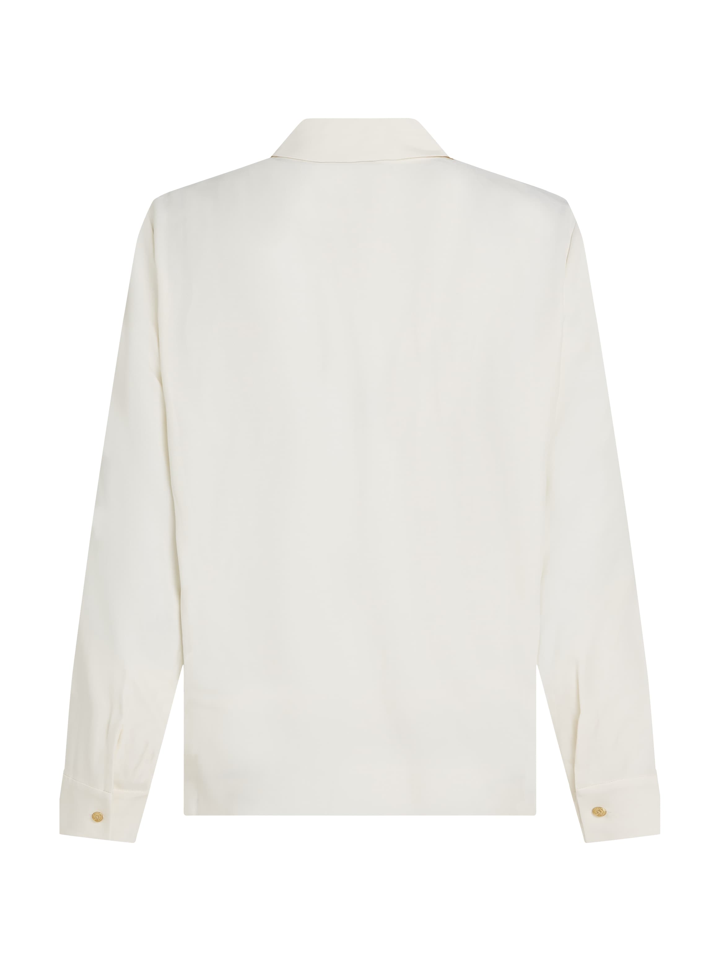 Tommy Hilfiger Hemdbluse »SOFT VISCOSE REGULAR LS SHIRT« in Unifarbe, mit Metalllabel