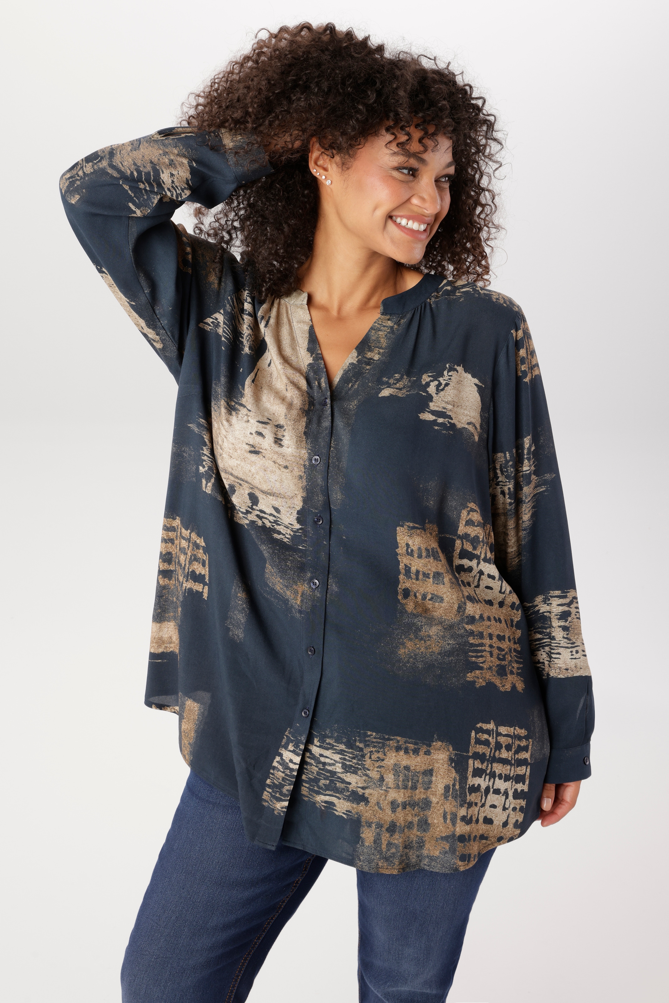 Image of Aniston PLUS Longbluse extravagant bedruckt - NEUE KOLLEKTION