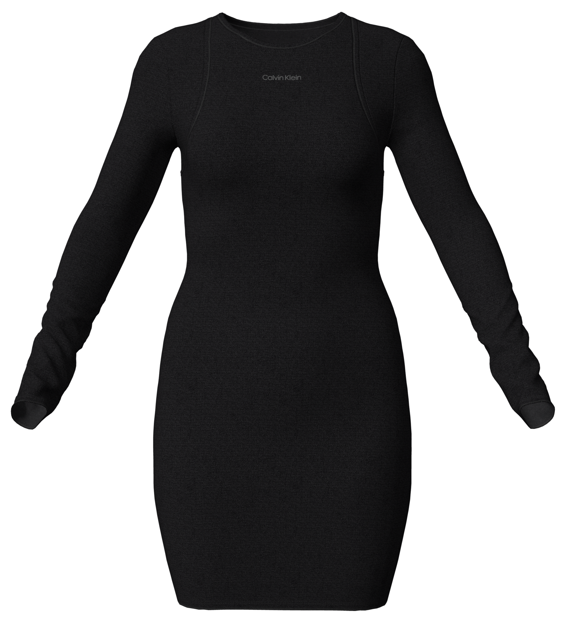 Calvin Klein Jeans Minikleid Ohne Tasche Körpernahe Passform mit Rundhalsausschnitt