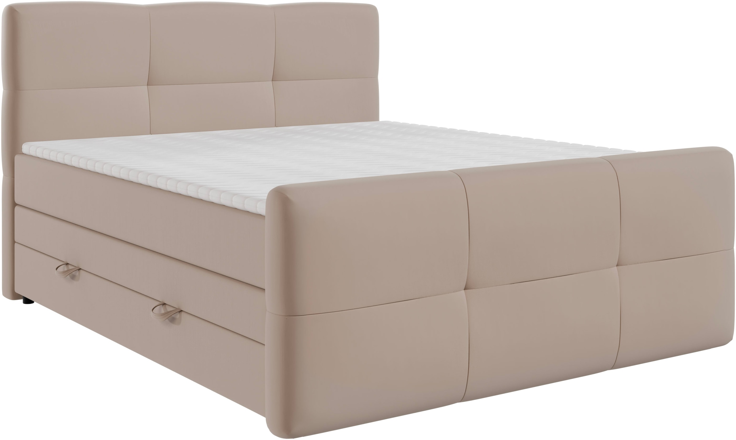 FORTE Boxspringbett »STAR erhältlich in den Breiten 140cm, 160cm & 180cm, inkl. Bettkasten« inkl. Fussteil, erhältlich in verschiedenen Farben