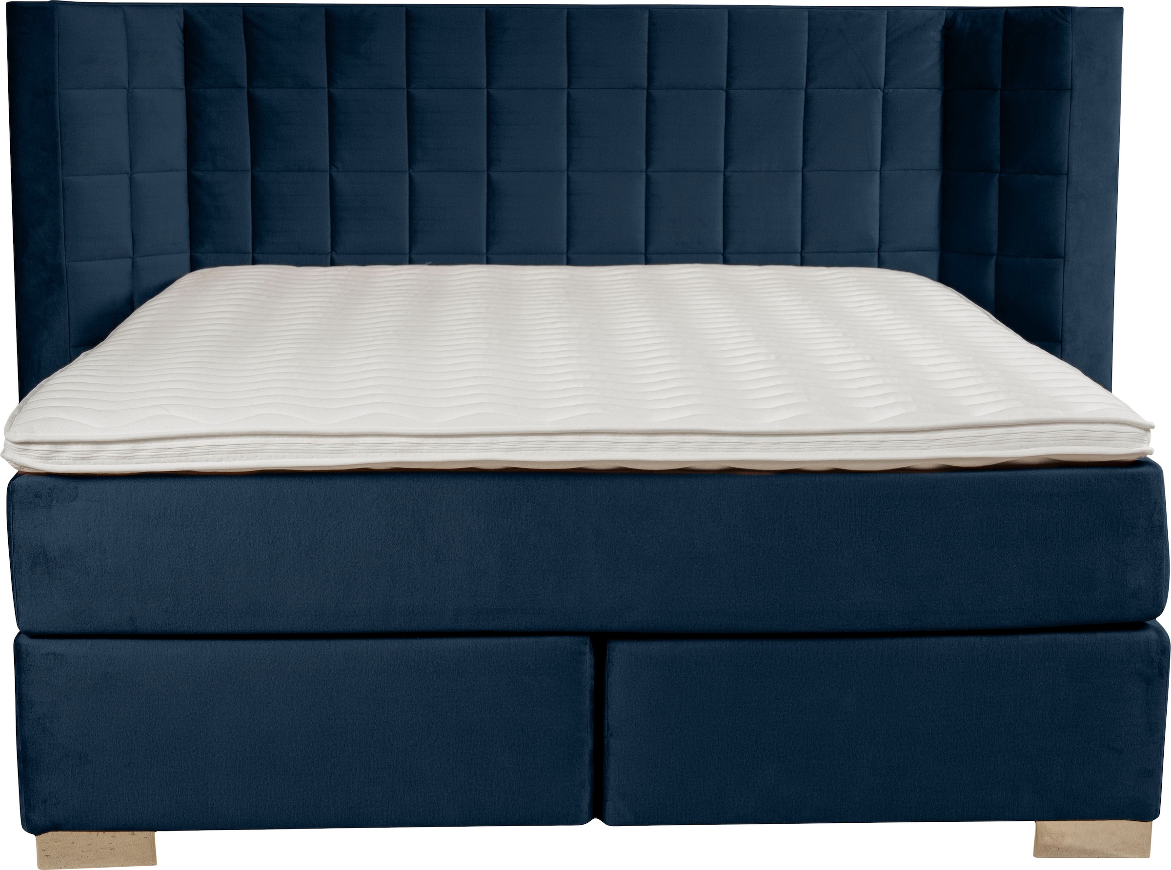 Home affaire Lit boxspring »Piazza« avec matelassage et tête de lit avec ailes latérales