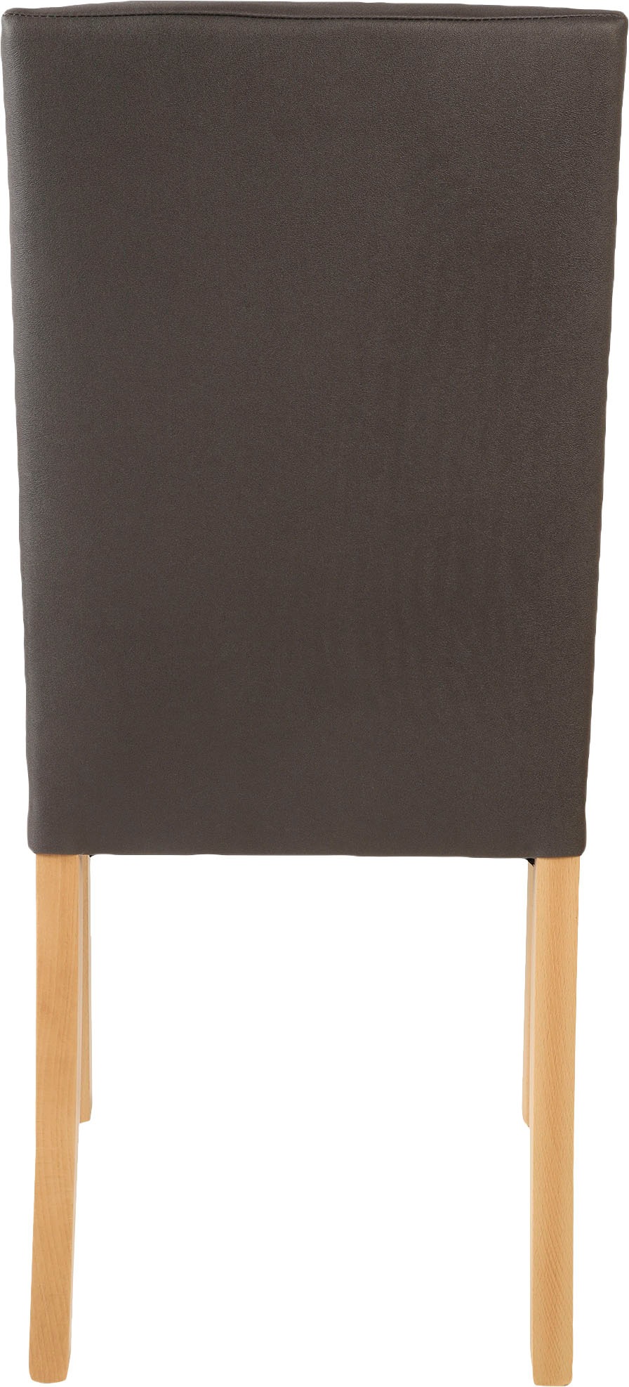 Home affaire 4-Fussstuhl »Nina«, (Set), 2 St., Microfaser, strapazierfähige Microfaser, Gestell Buche natur oder wenge lackiert