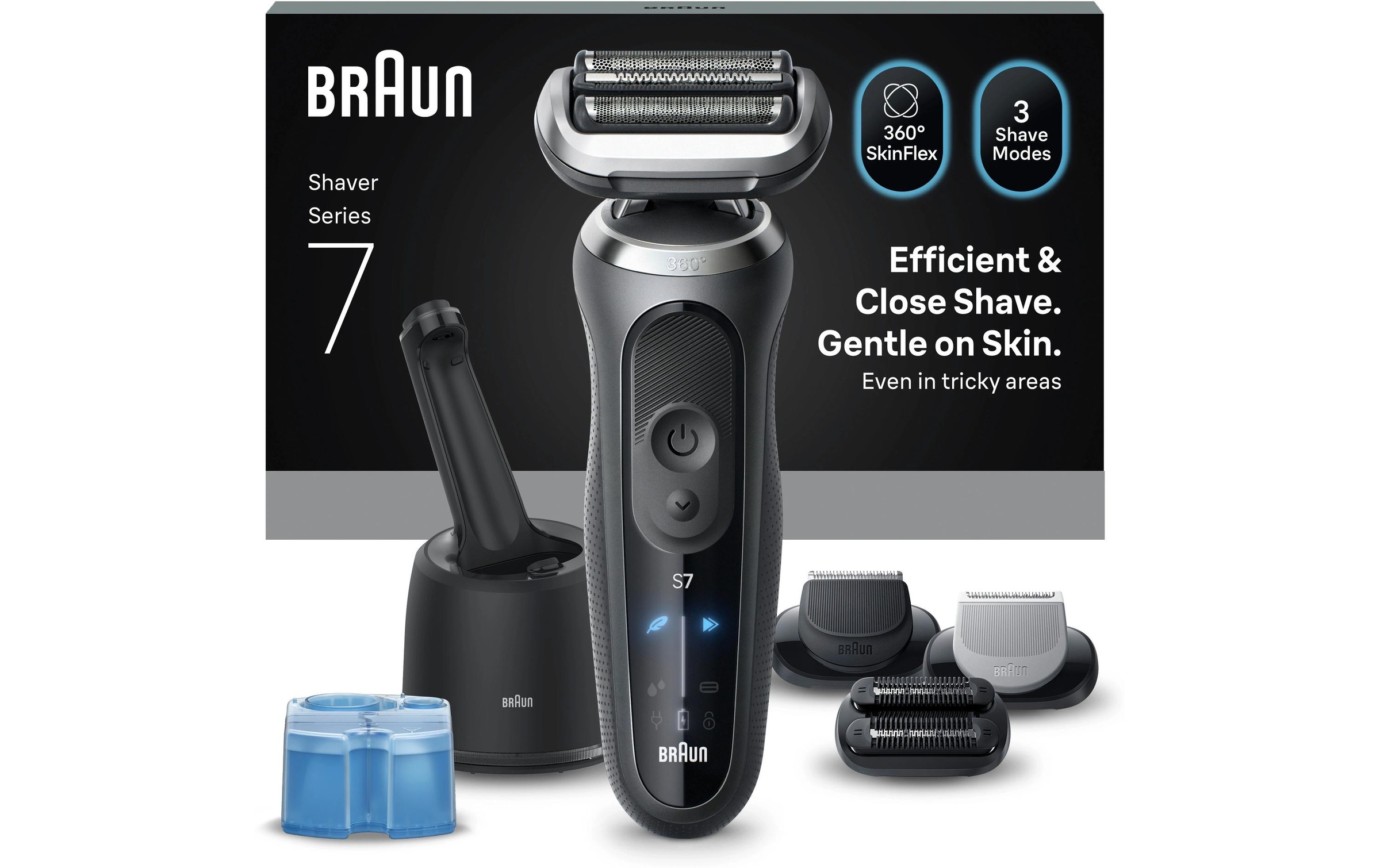 Braun Épilateur électrique pour le visage »Series 7 72-G7865cc« Reinigungsstation