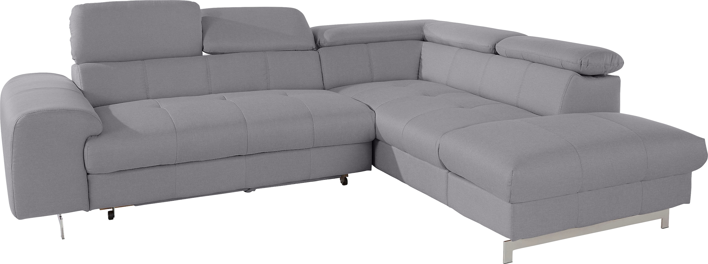 COTTA Polstergarnitur »Chef L-Form«, (Set, 2 tlg.), Set bestehend aus: Ecksofa mit Kopfteilverstellung & Hocker