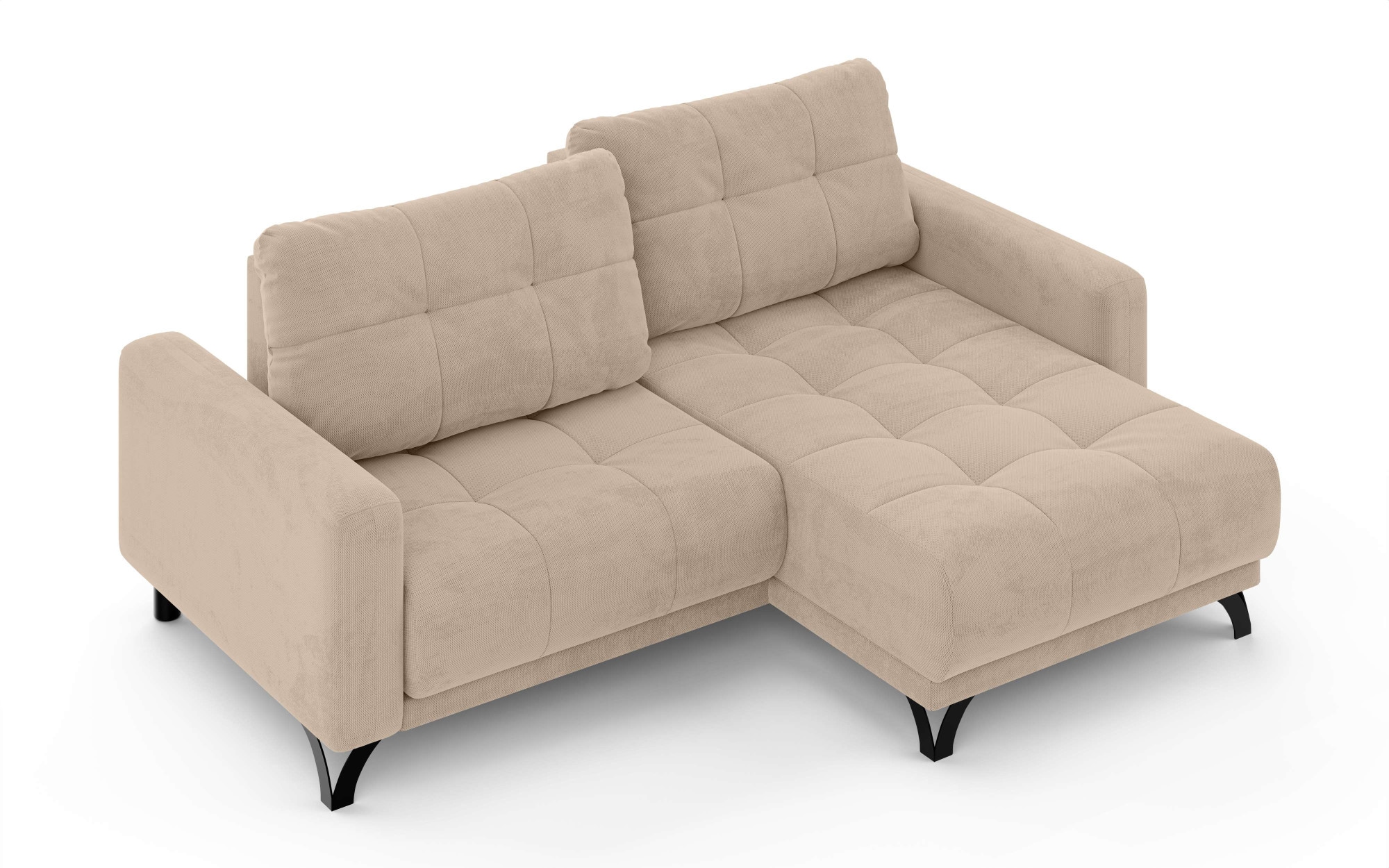 INOSIGN Ecksofa »FAIRVIEW mit verstellbaren Rückenlehne, Masse B/T/H: 234/174/93 cm«, L-Form mit Wellenunterfederung, Recamiere beidseitig montierbar